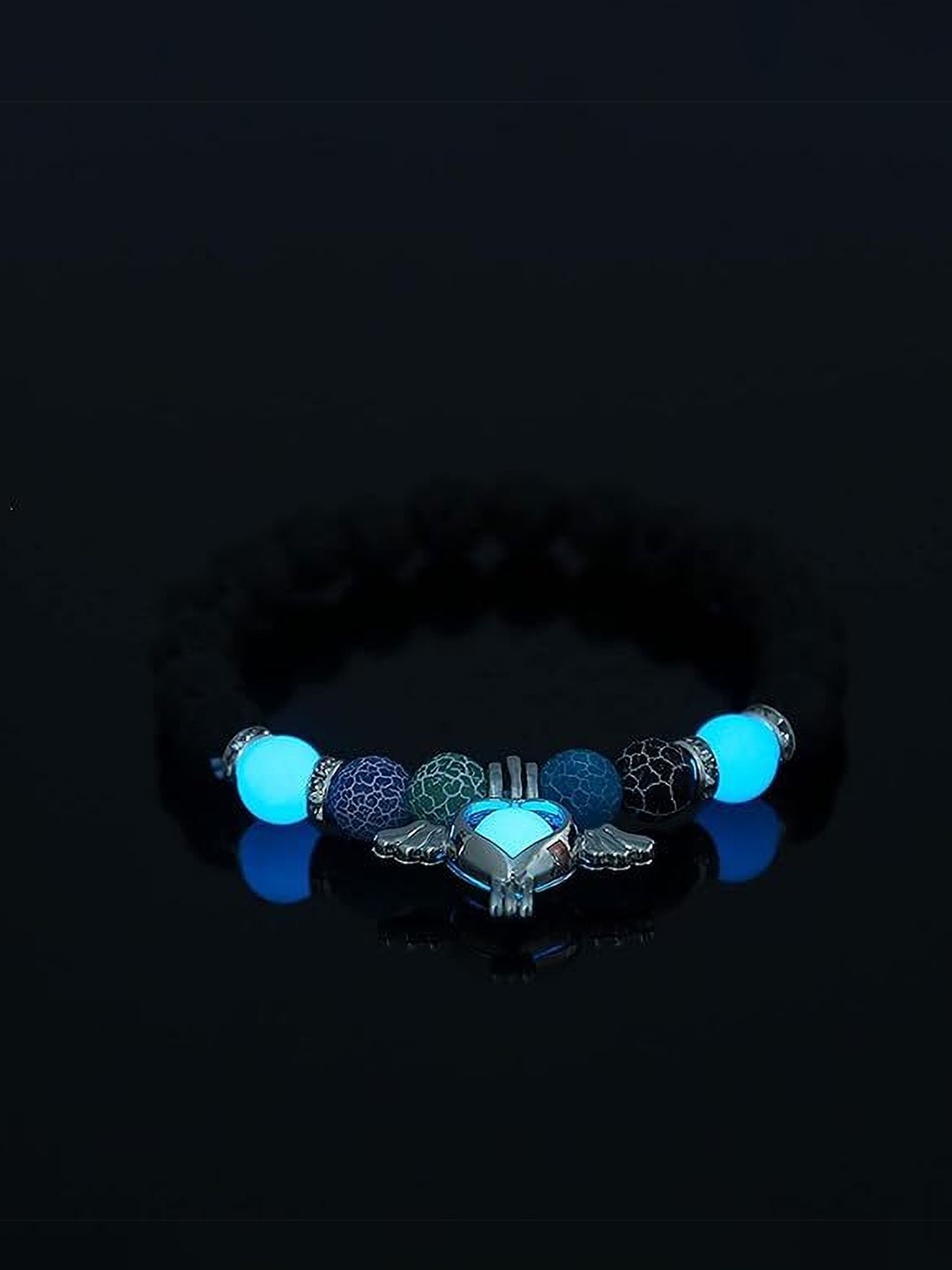 

Lila Beaded Wooden Bracelet, Black