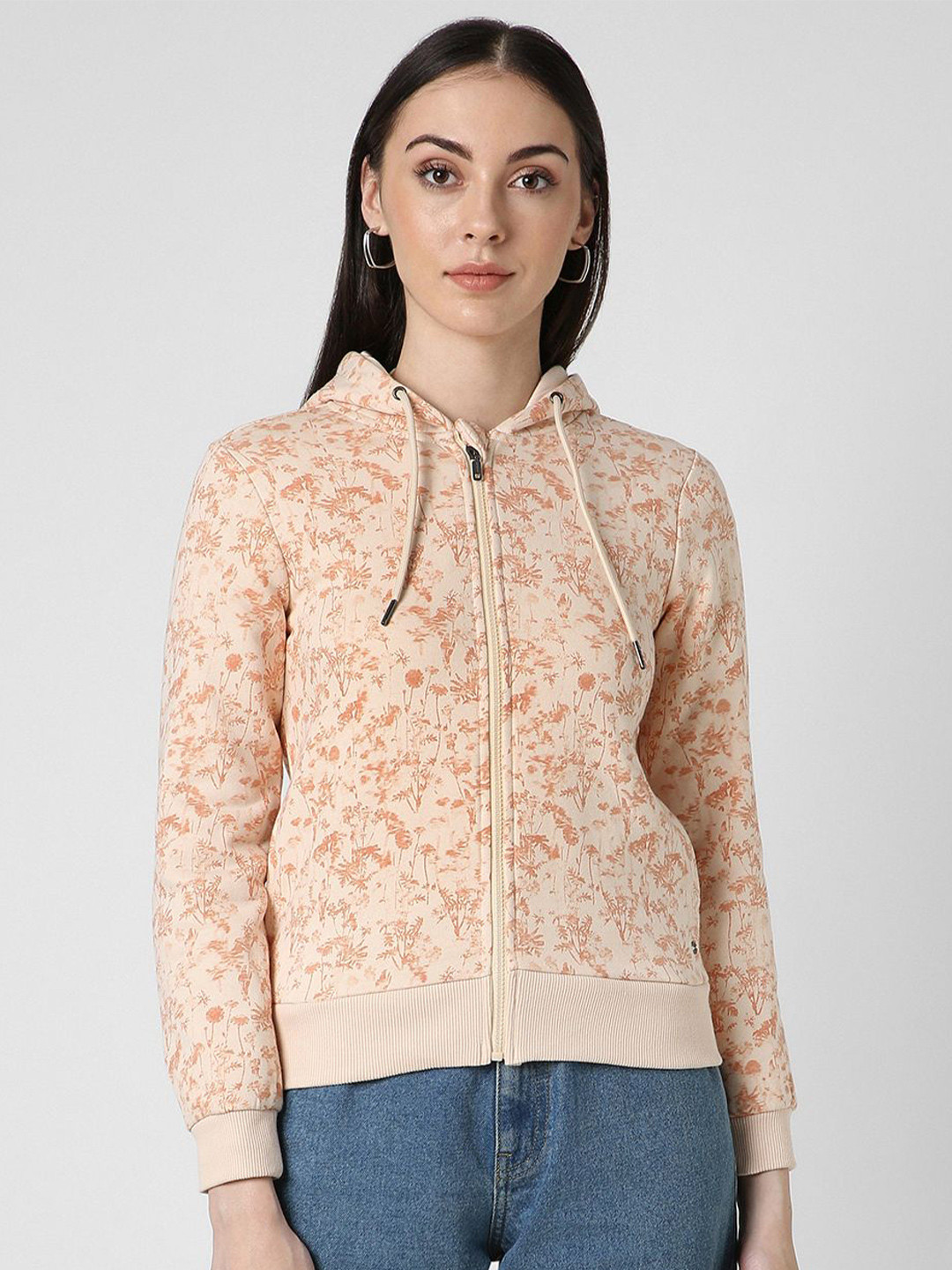 

Van Heusen Woman Women Printed Hooded Sweatshirt, Beige
