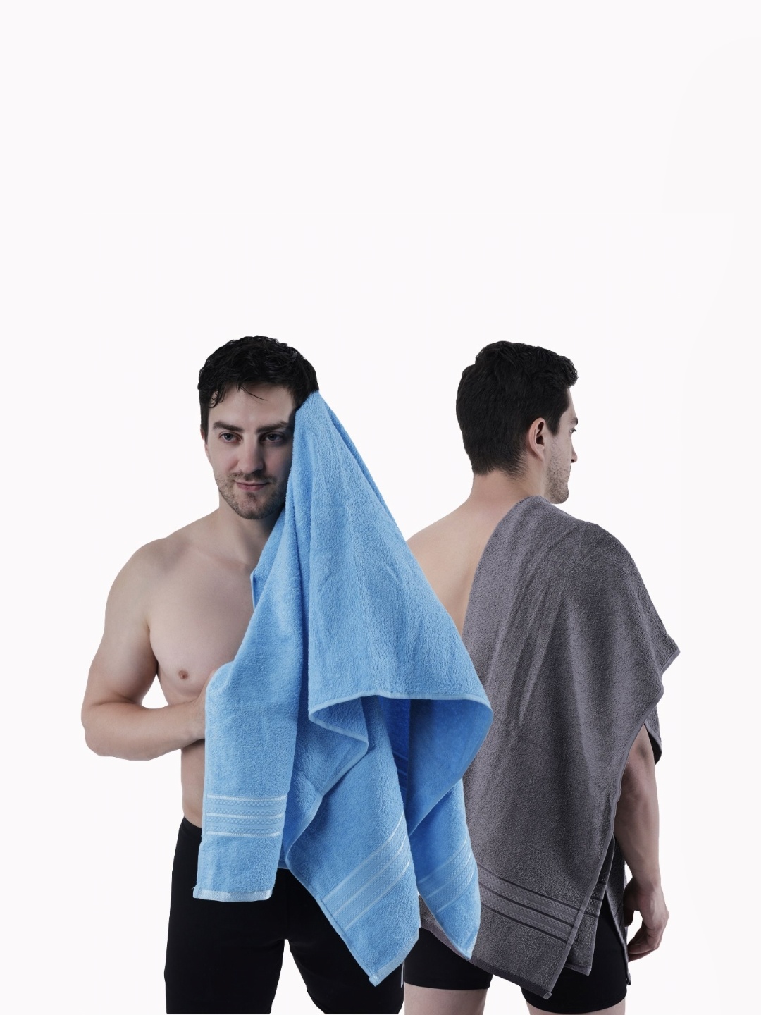 

Dollar Blue & Grey 2 Pieces Cotton 400 GSM Bath Towels