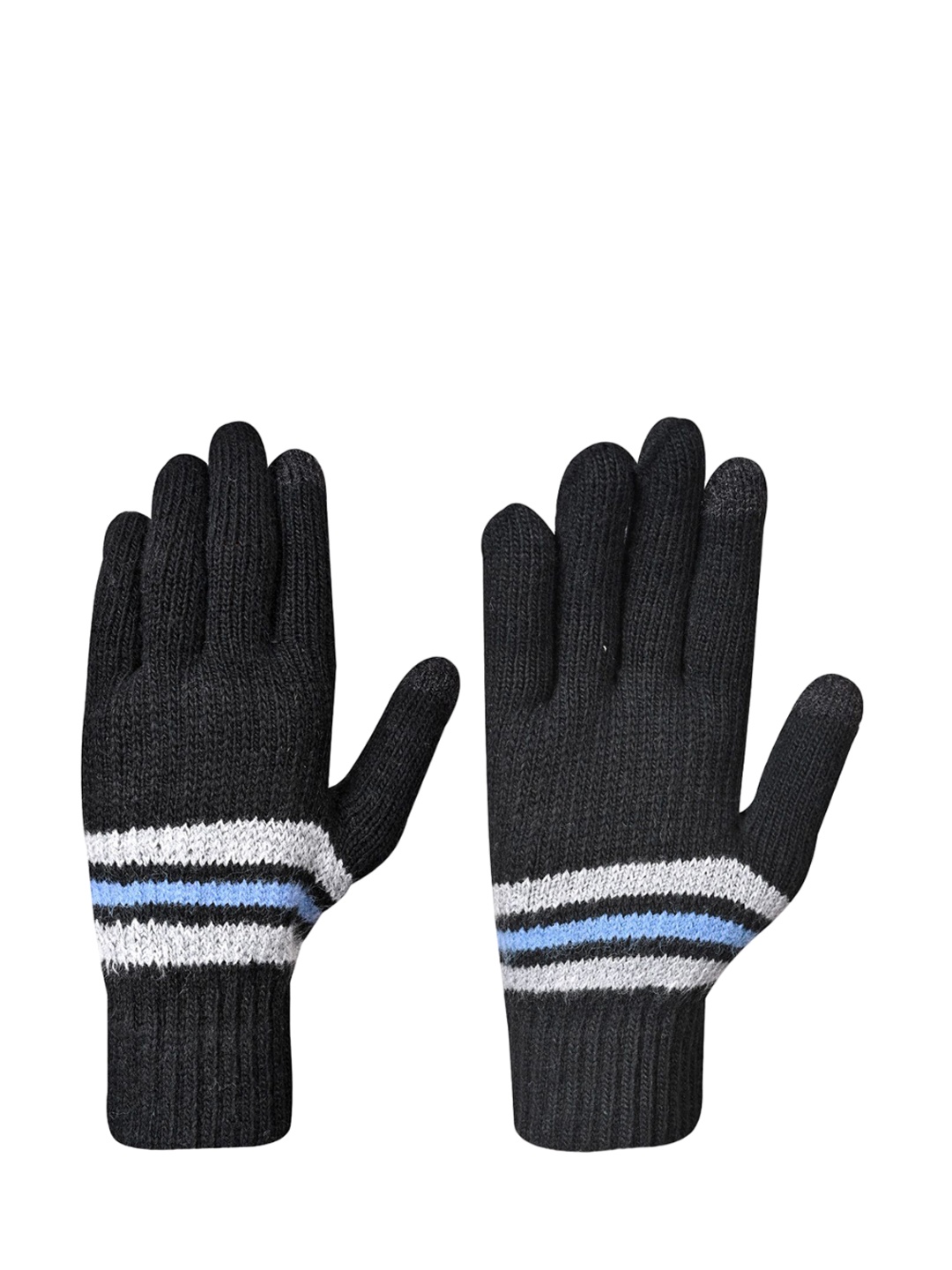 

LOOM LEGACY Men Patterned Winter Gloves, Black