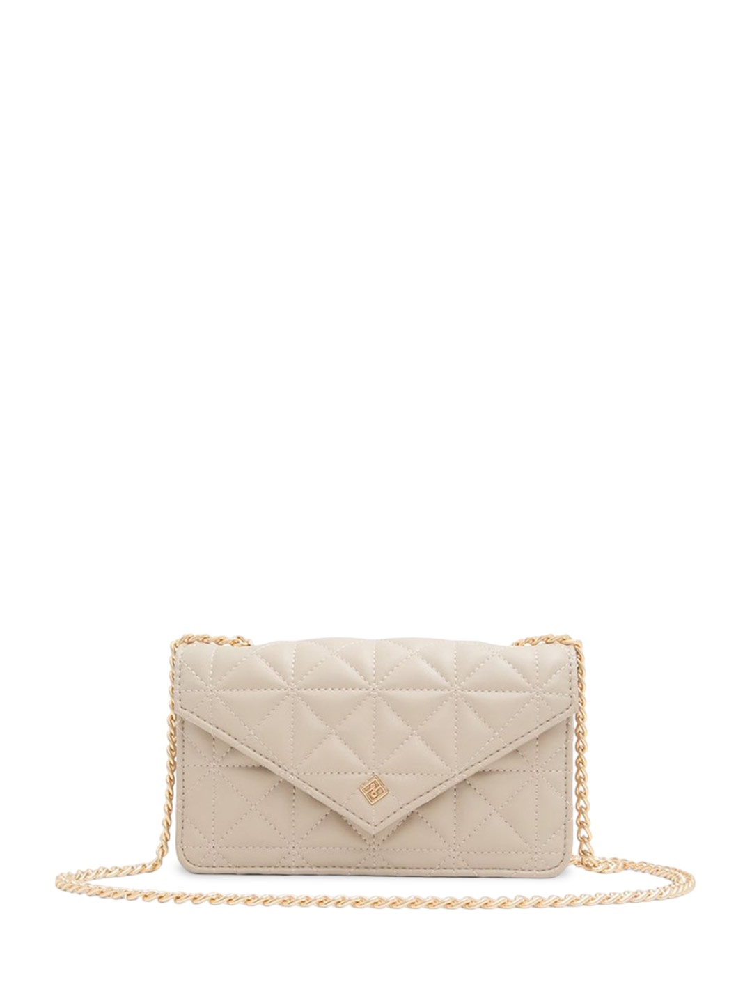 

Call It Spring Textured PU Structured Sling Bag with Quilted, Beige