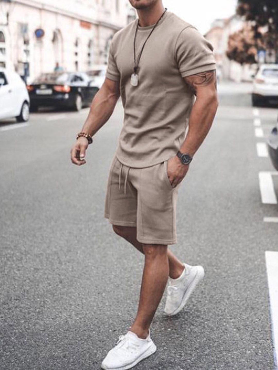 

StyleCast Regular Fit T-Shirt With Shorts, Grey