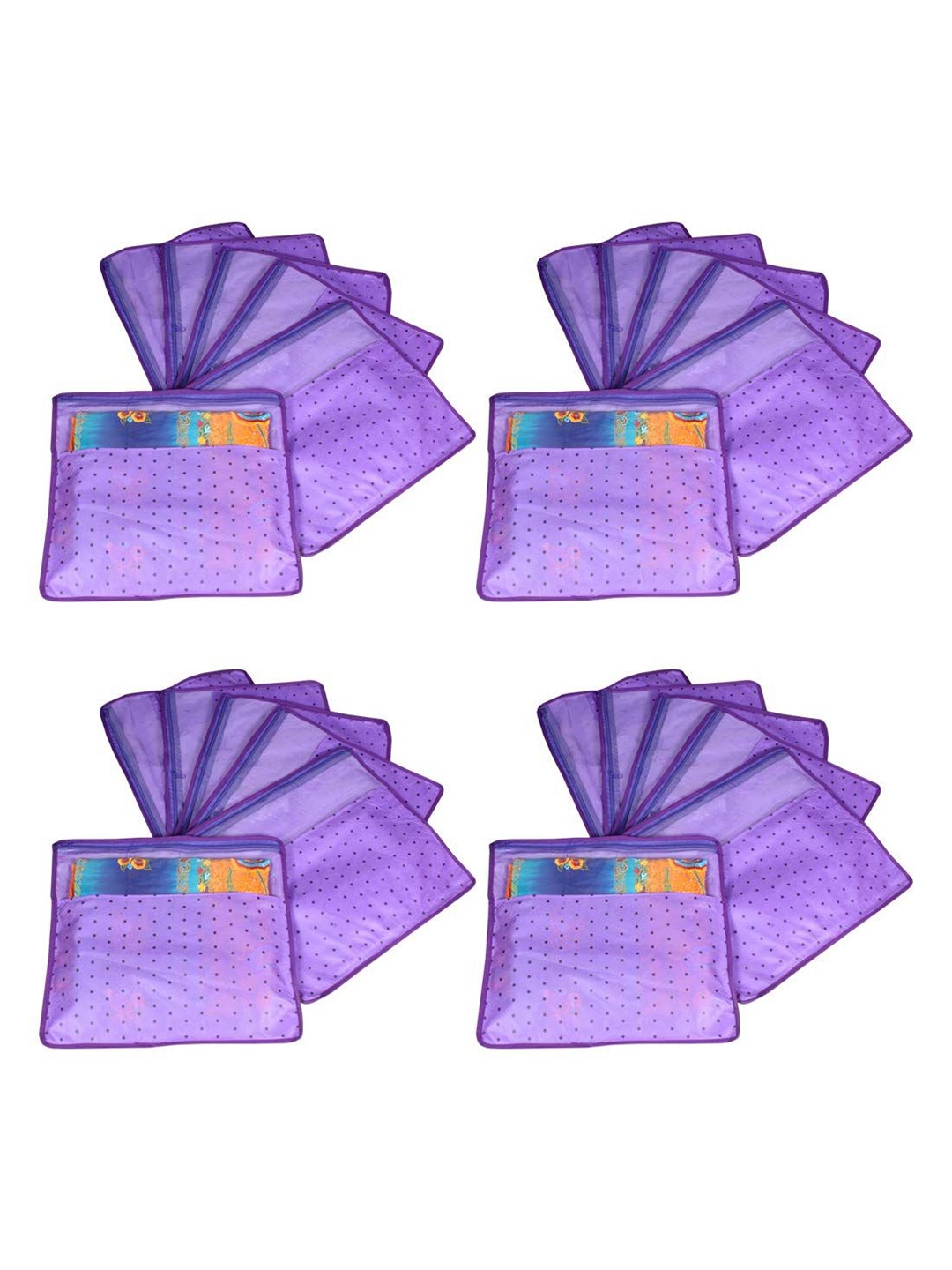 

prettykrafts Purple 24 Pieces Reusable Multi-Utility Organisers