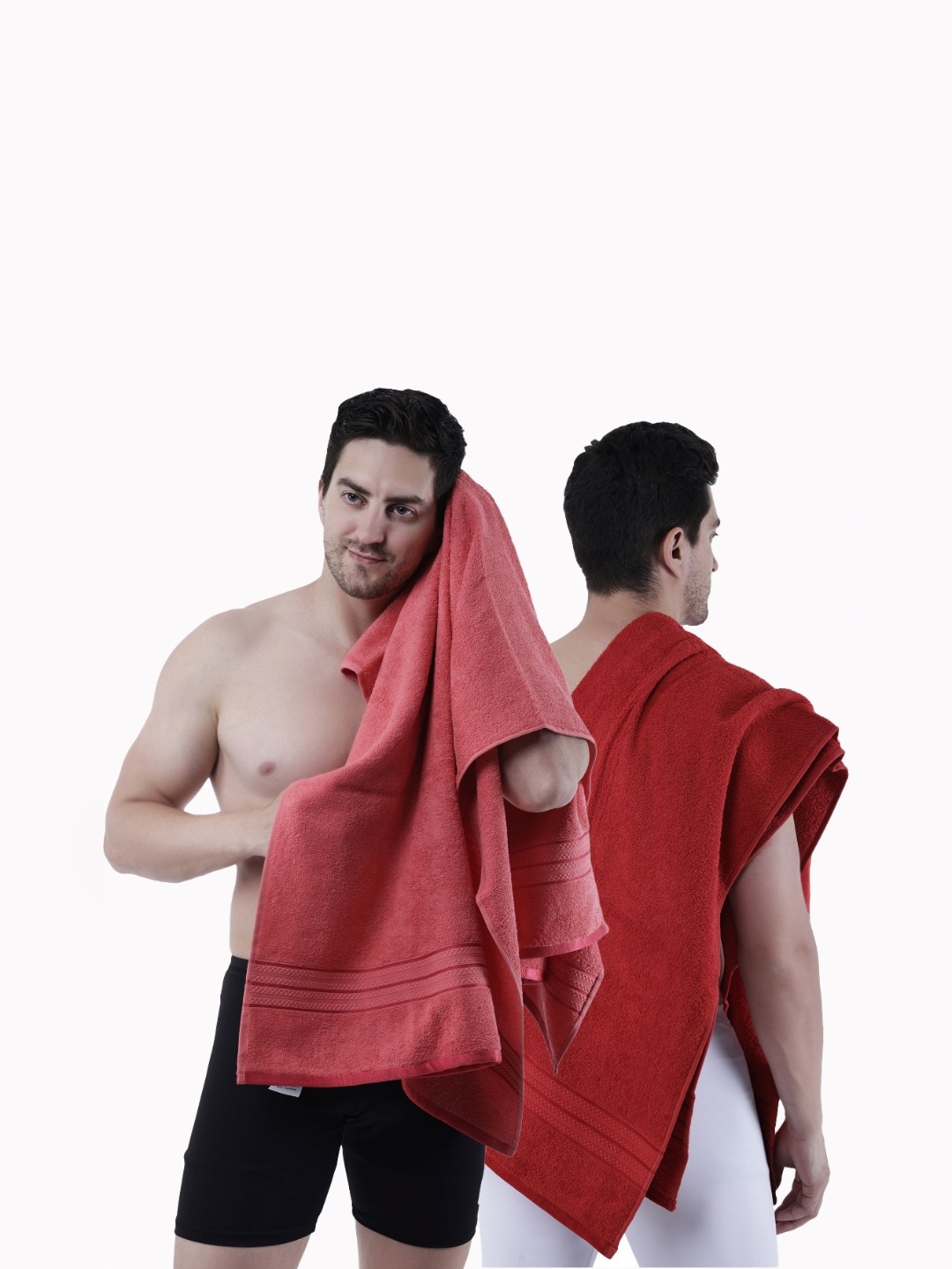 

Dollar Red & Pink 2 Pieces Cotton 400 GSM Bath Towel