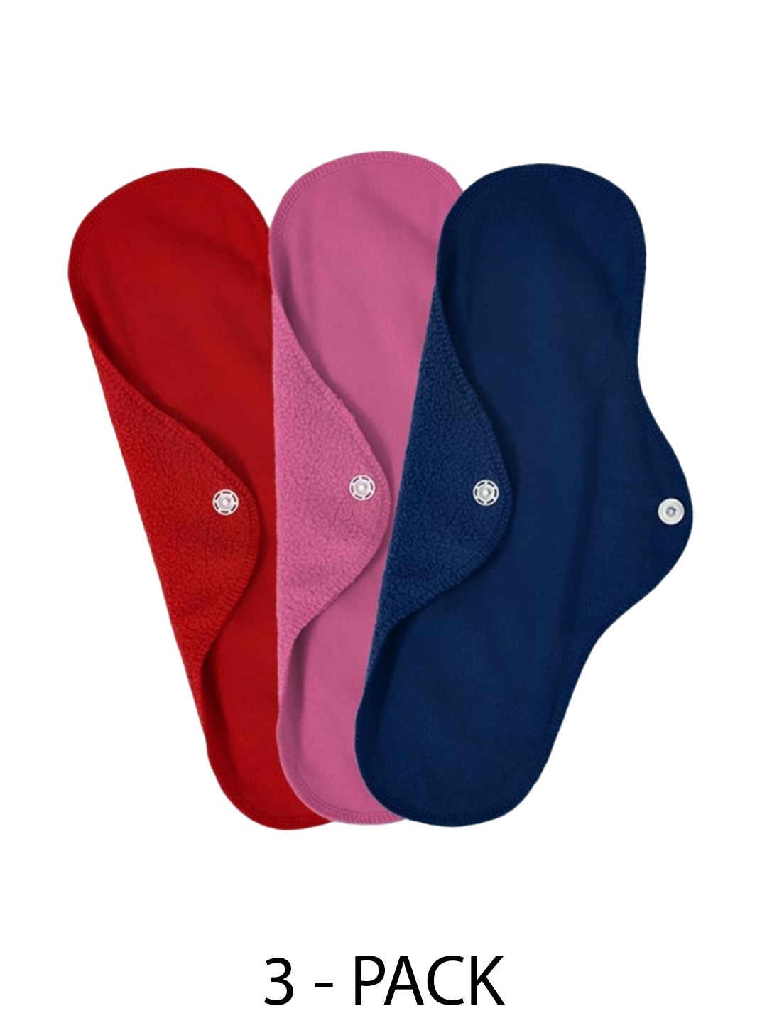 

CareDone 3Pcs Washable and Reusable Leakproof Sanitary Cloth Pads, Multi
