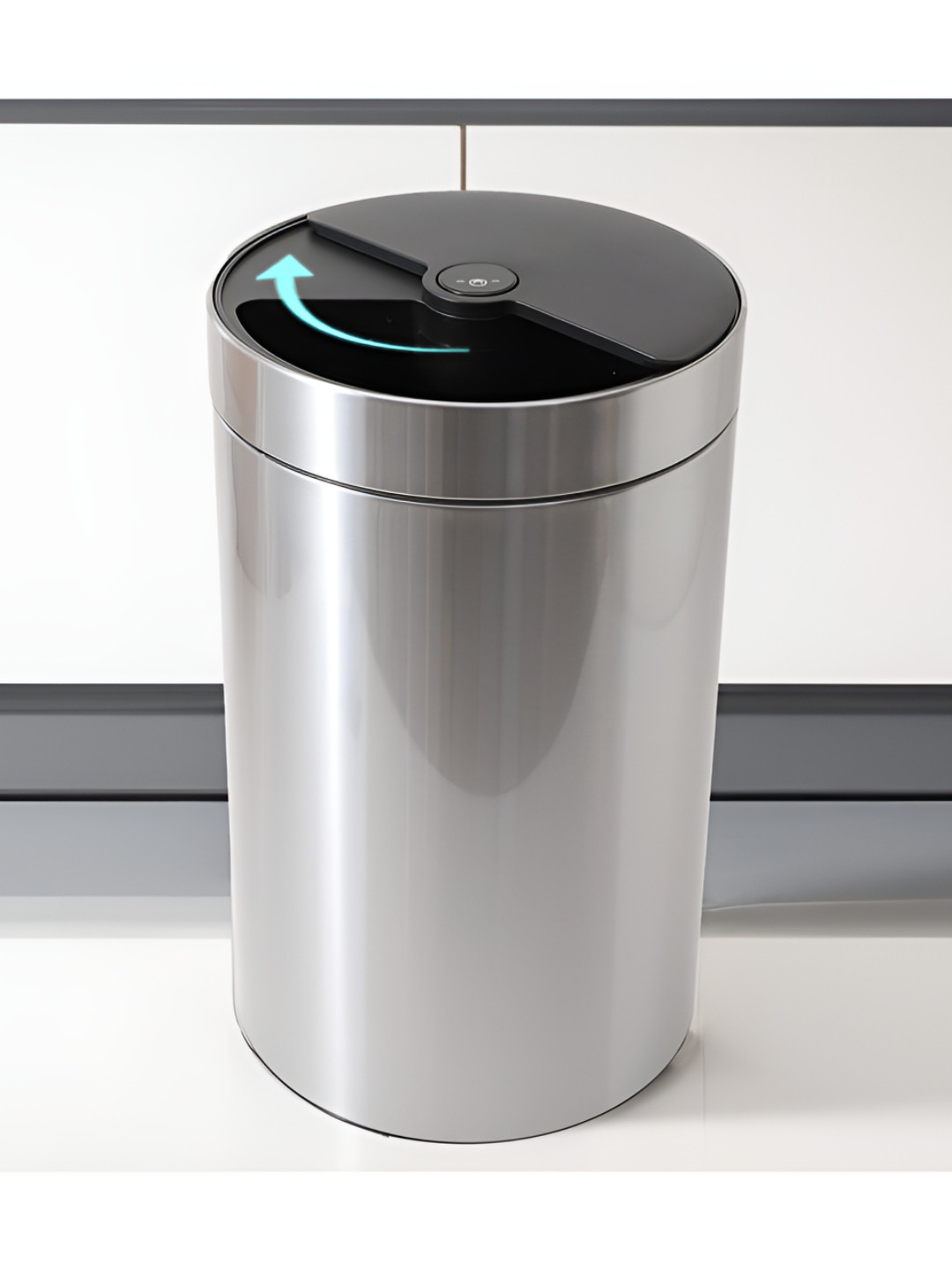 

The Better Home Fumato Grey Stainless Steel Motion Sensor Dustbin With Rotating Lid 30L