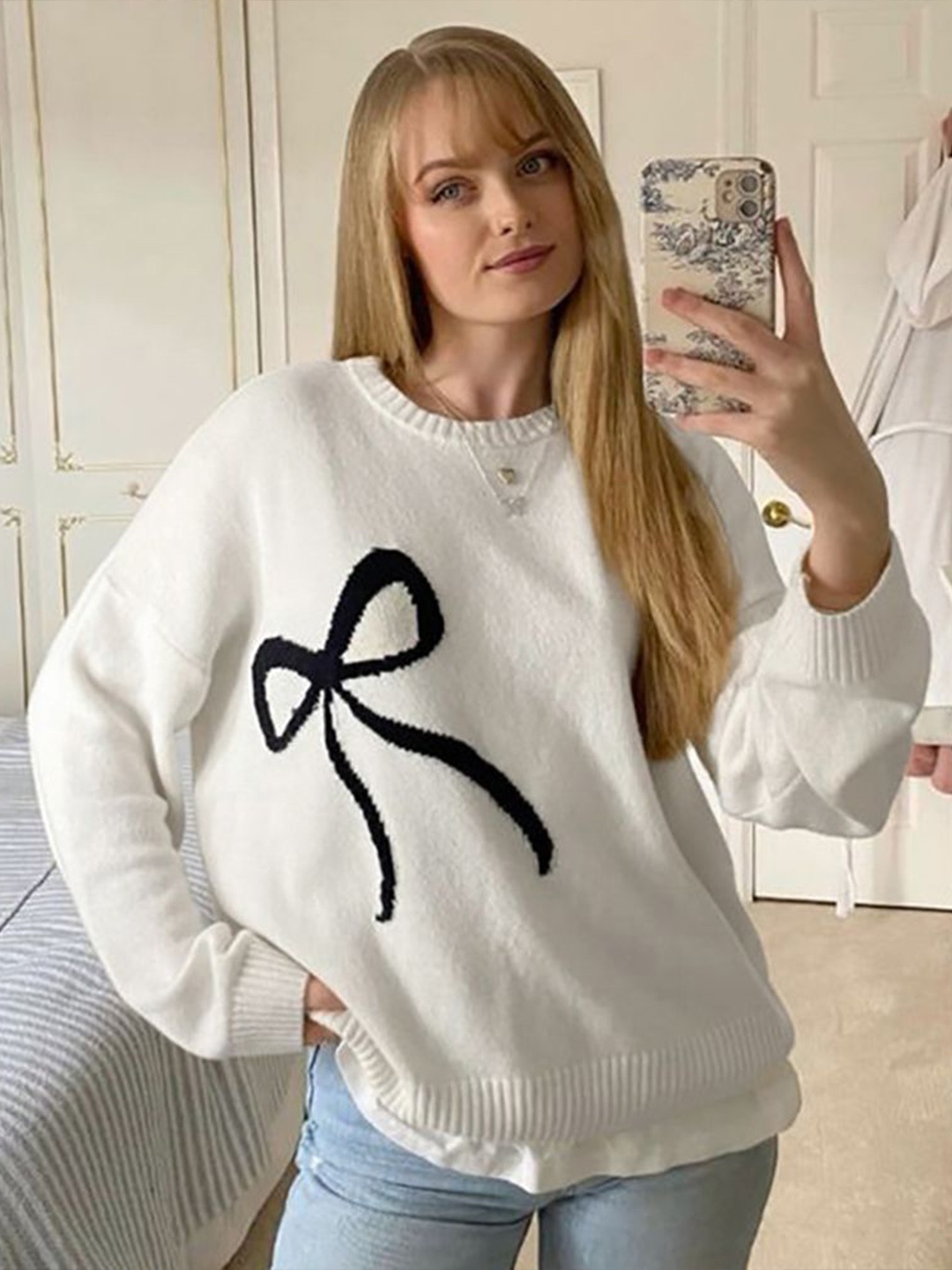

StyleCast x Revolte Women Cable Knit Pullover Sweater, White