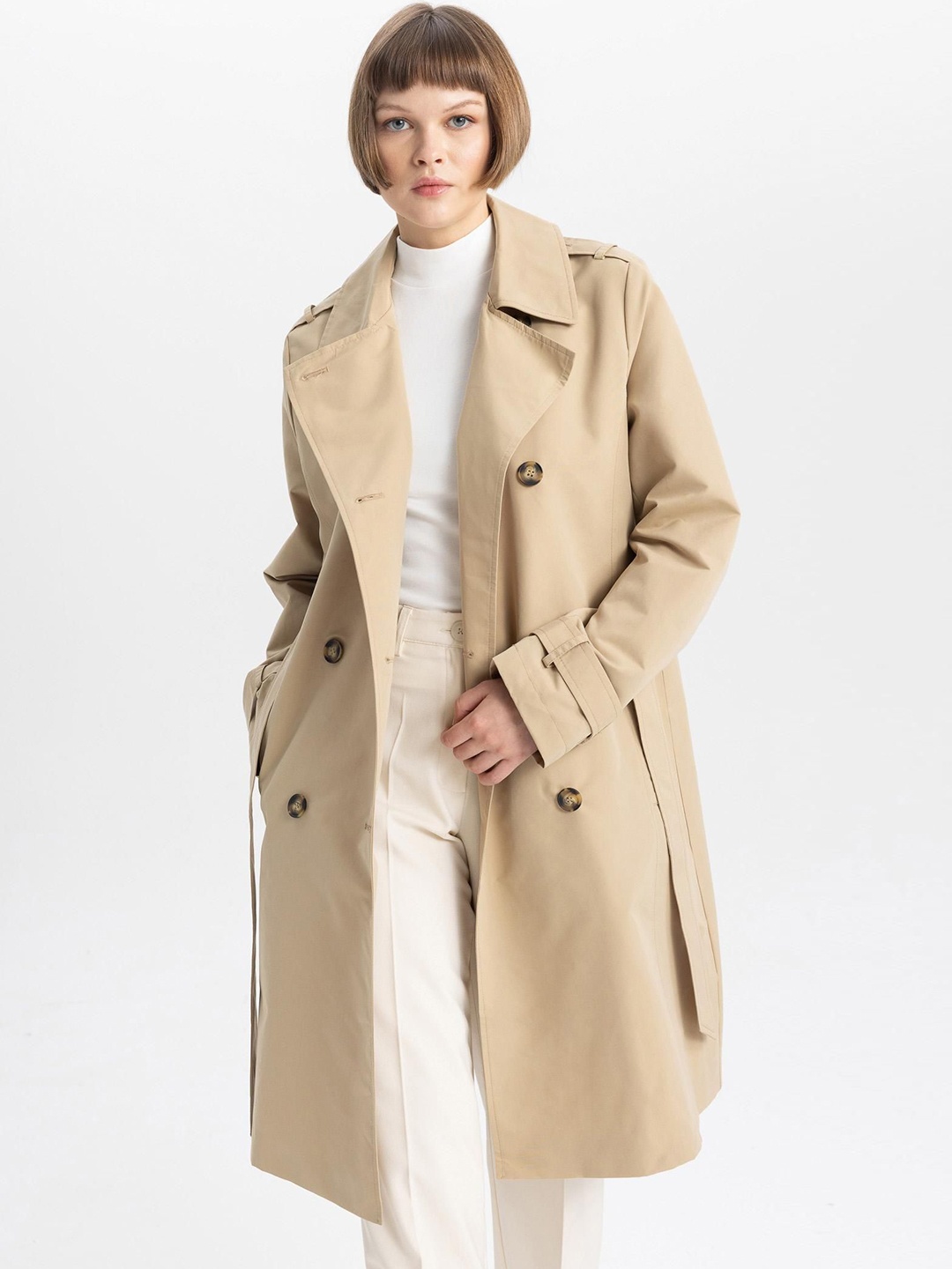 

DeFacto Women Longline Duster Jacket, Na