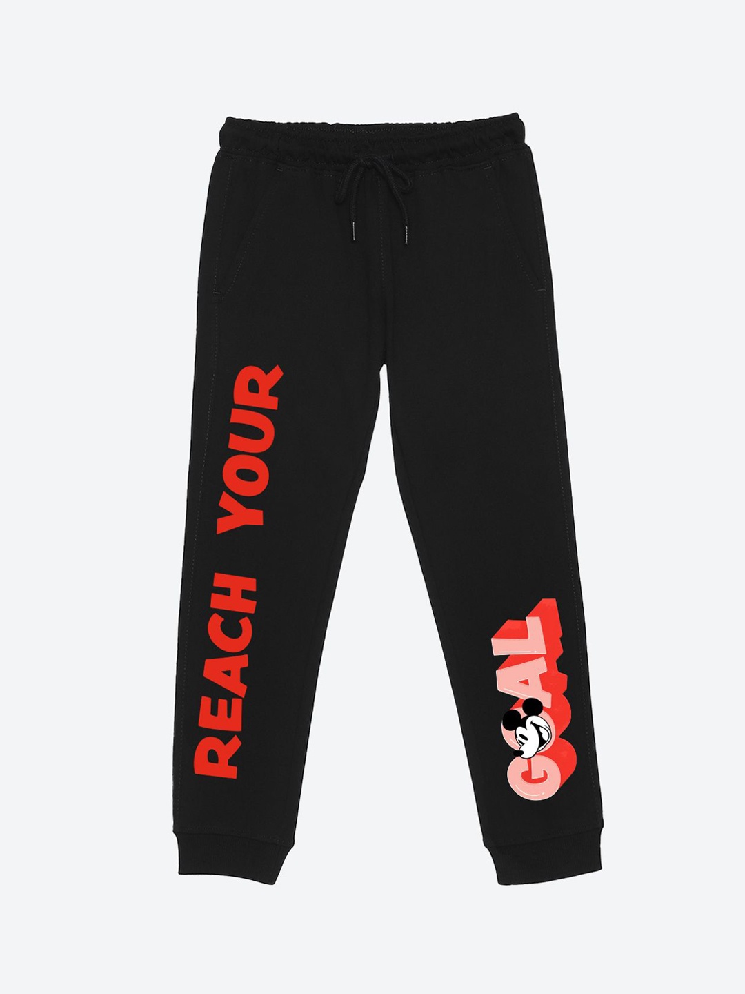 

YK Disney Boys Mickey & Friends Printed Joggers, Black