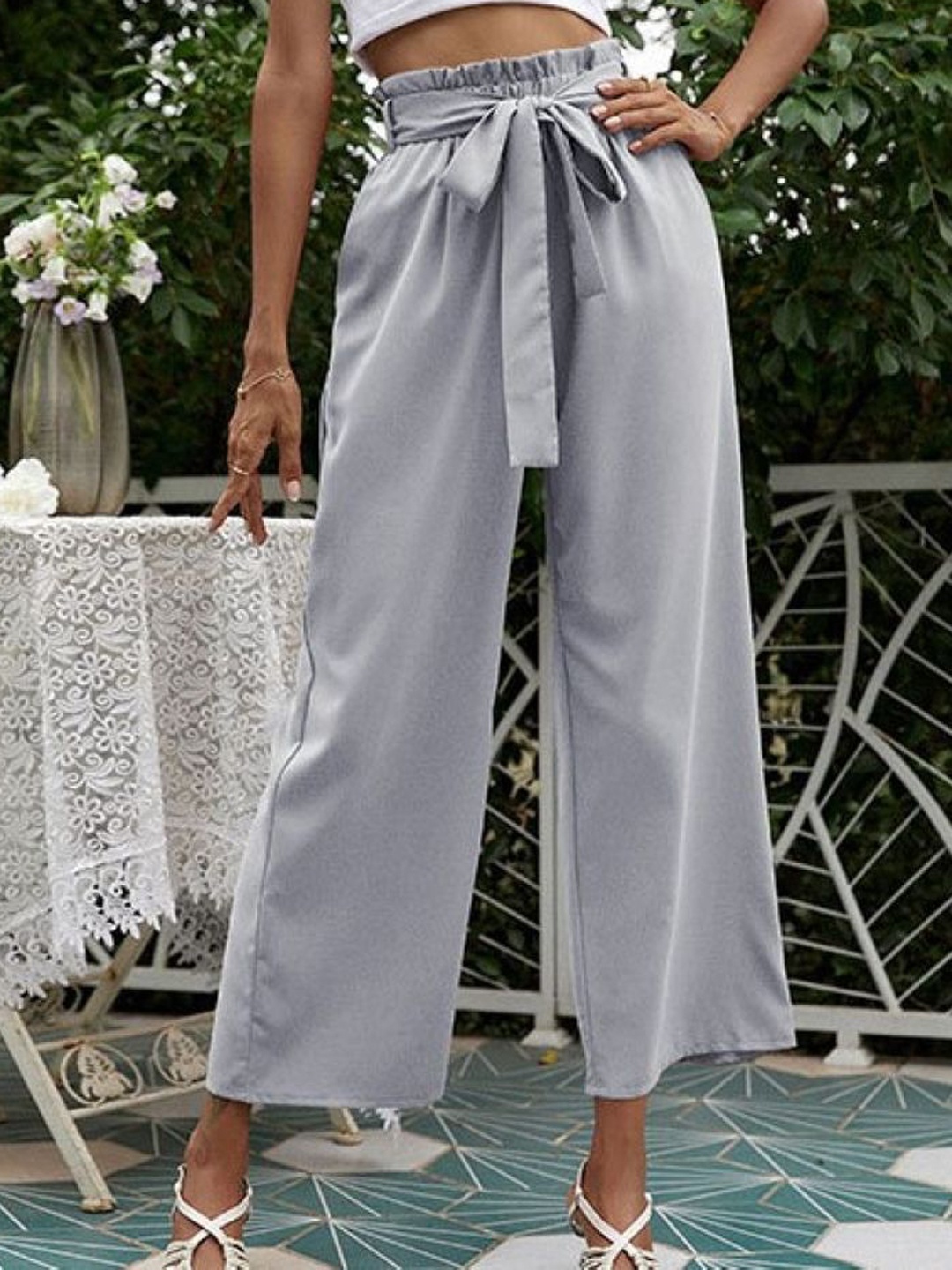 

StyleCast Women Pleated Trousers, Blue