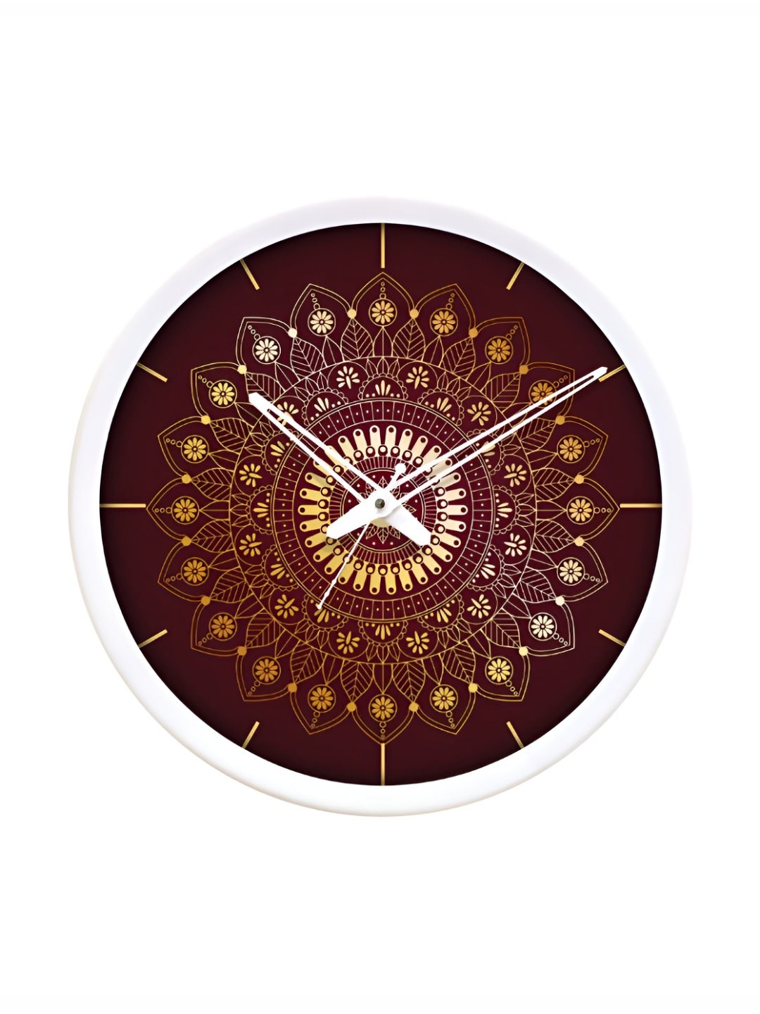 

RANDOM Printed Round Shaped Sweep Silent Movement Contemporary Wall Clock, White