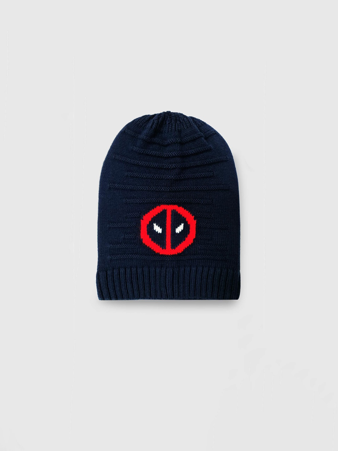 

Free Authority Men Printed Beanies Cap, Navy blue