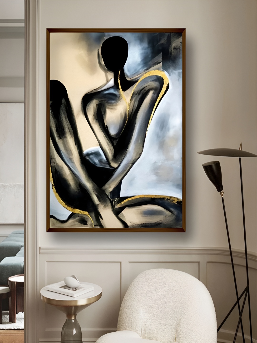 

Artsense Black & White Canvas Abstract Wall Paintings