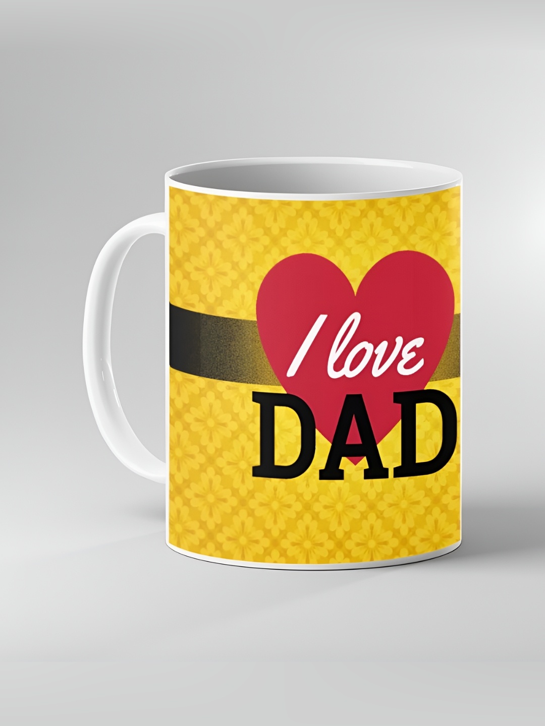 

Keviv Yellow & White Dishwasher and Microwave Safe Printed Ceramic Coffee Mug 325 ml