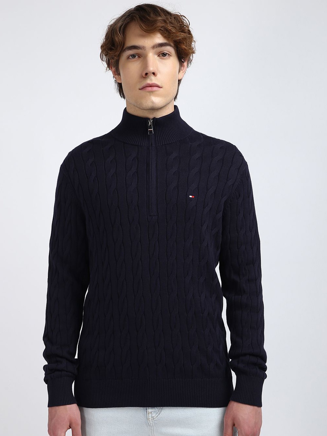 

Tommy Hilfiger Men Cable Knit Pullover, Navy blue