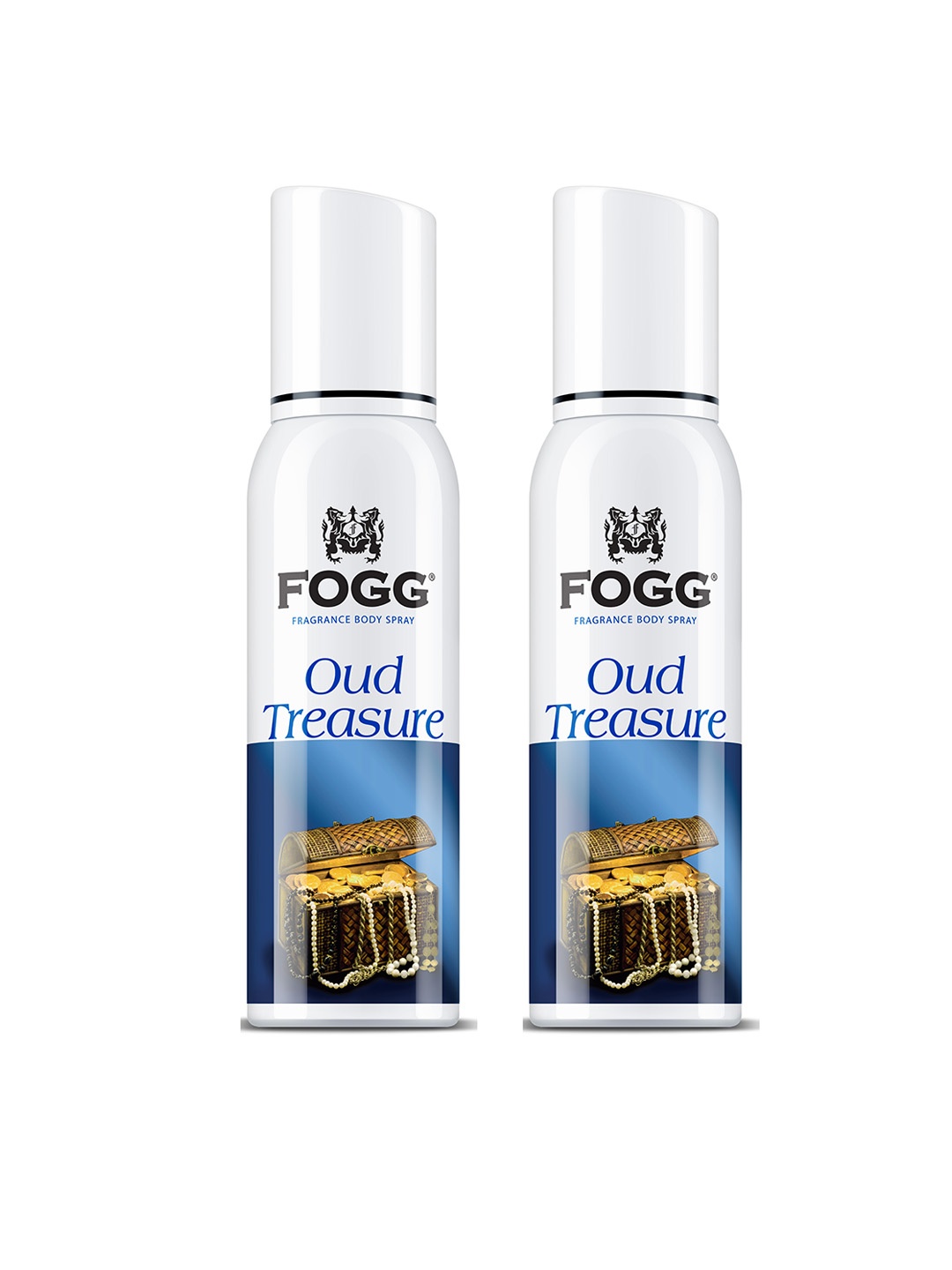 

Fogg Unisex Set Of 2 Oud Treasure Fragrance Body Sprays - 150ml Each, White