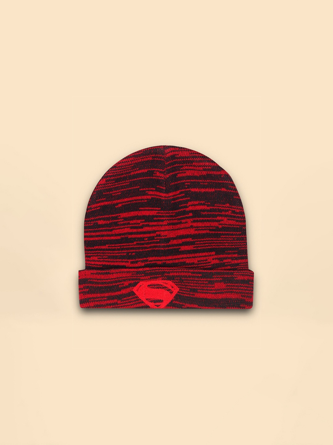 

Free Authority Men Superman Printed Acrylic Beanies Cap, Red