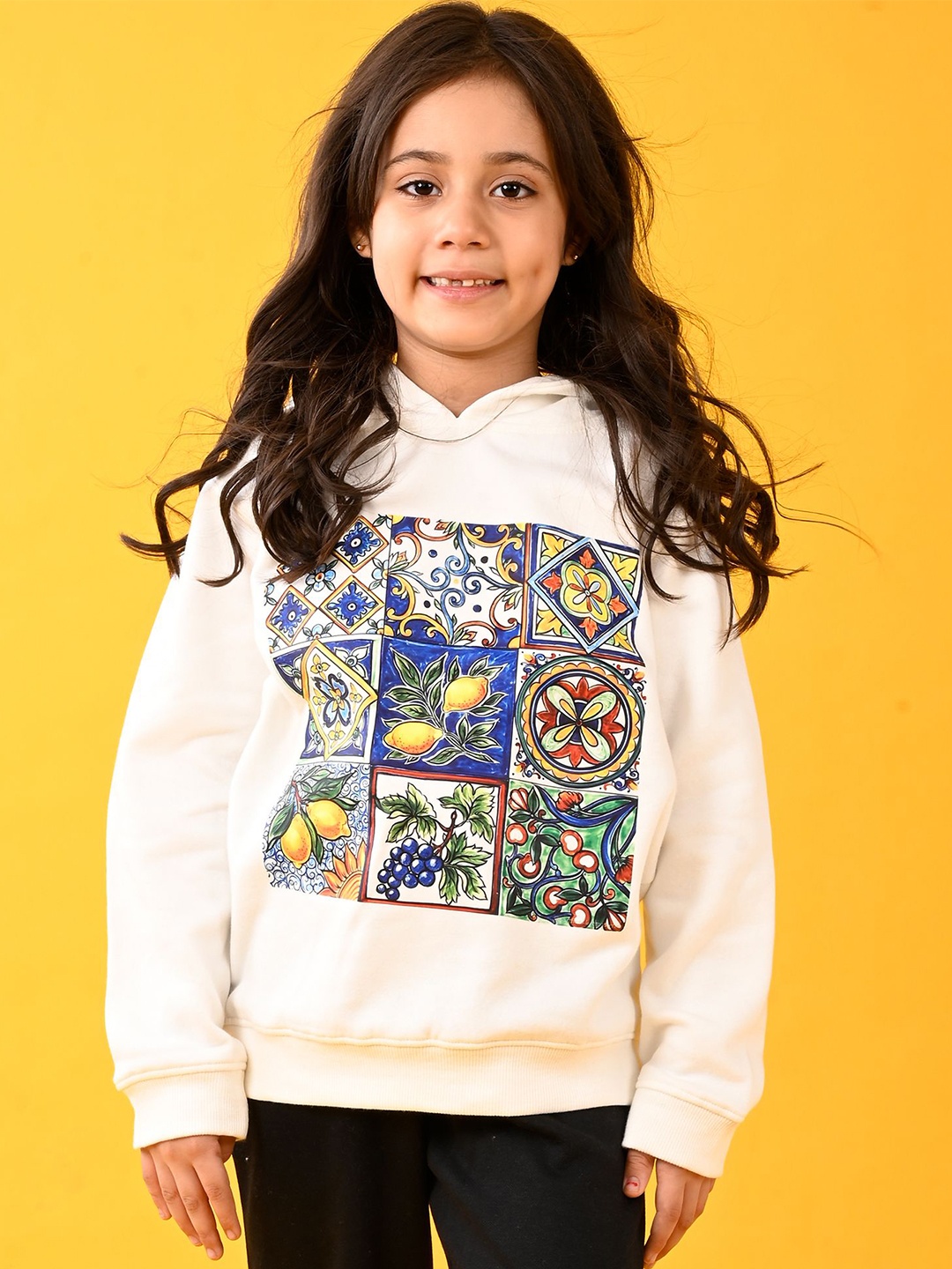 

Anthrilo Girls Hooded Sweatshirt, White