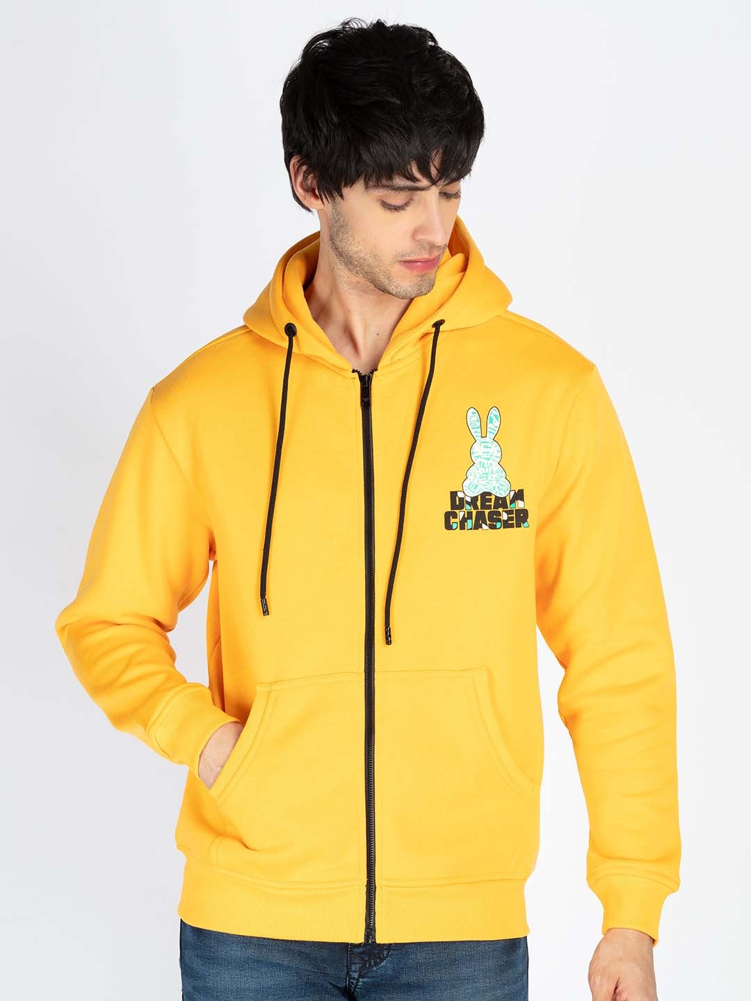 

Status Quo Men Hooded Sweatshirt, Mustard