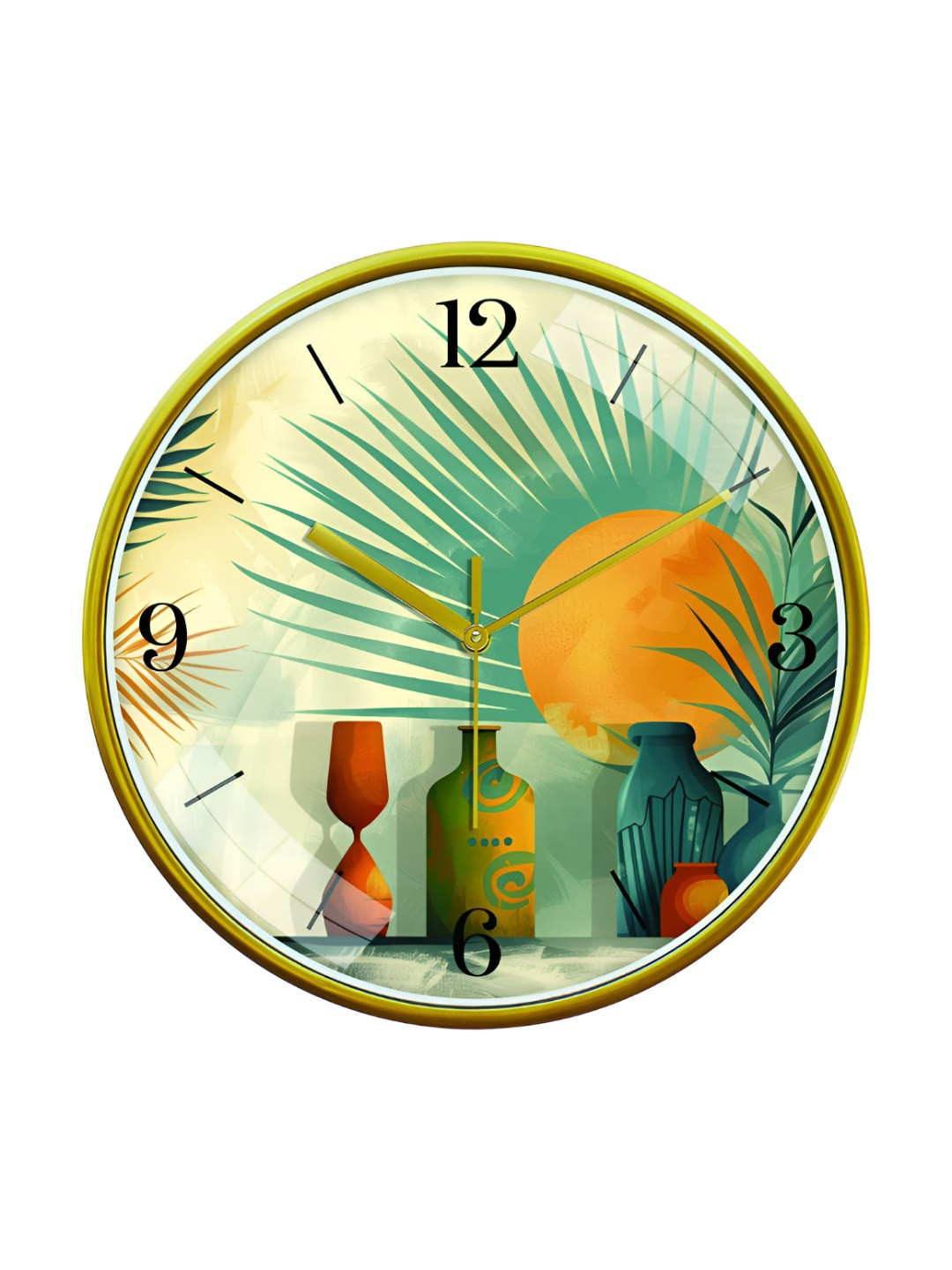 

RANDOM Printed Round Shaped Sweep Silent Movement Contemporary Wall Clock, White