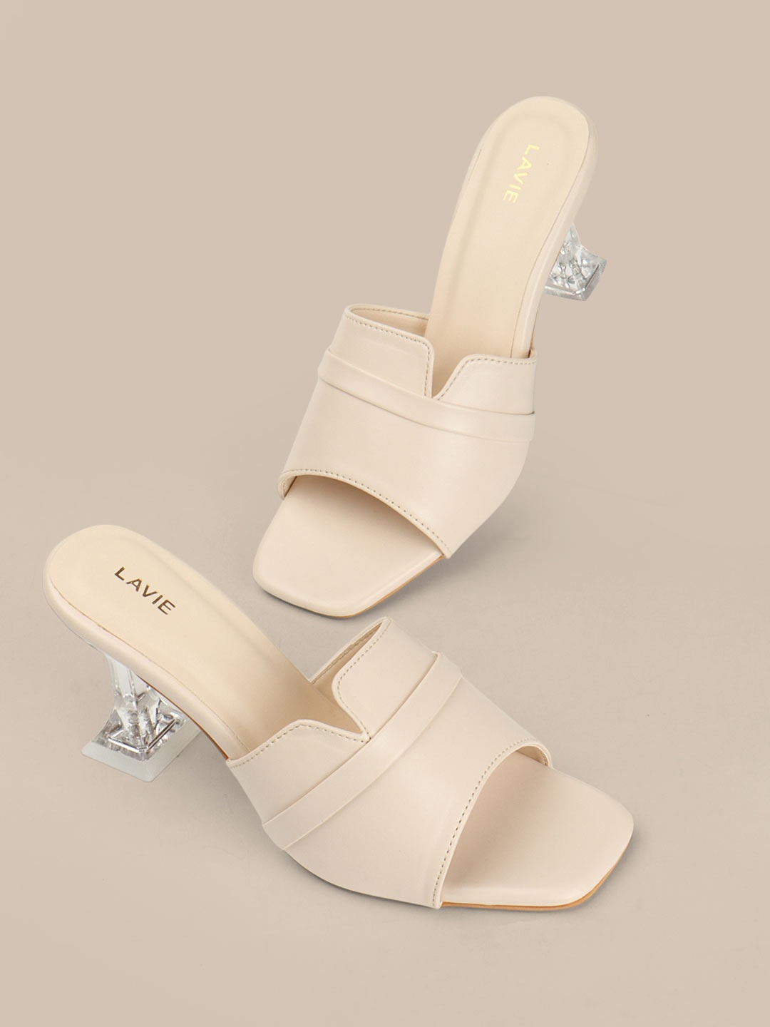 

Lavie Solid Work Comfort Sandals, Cream