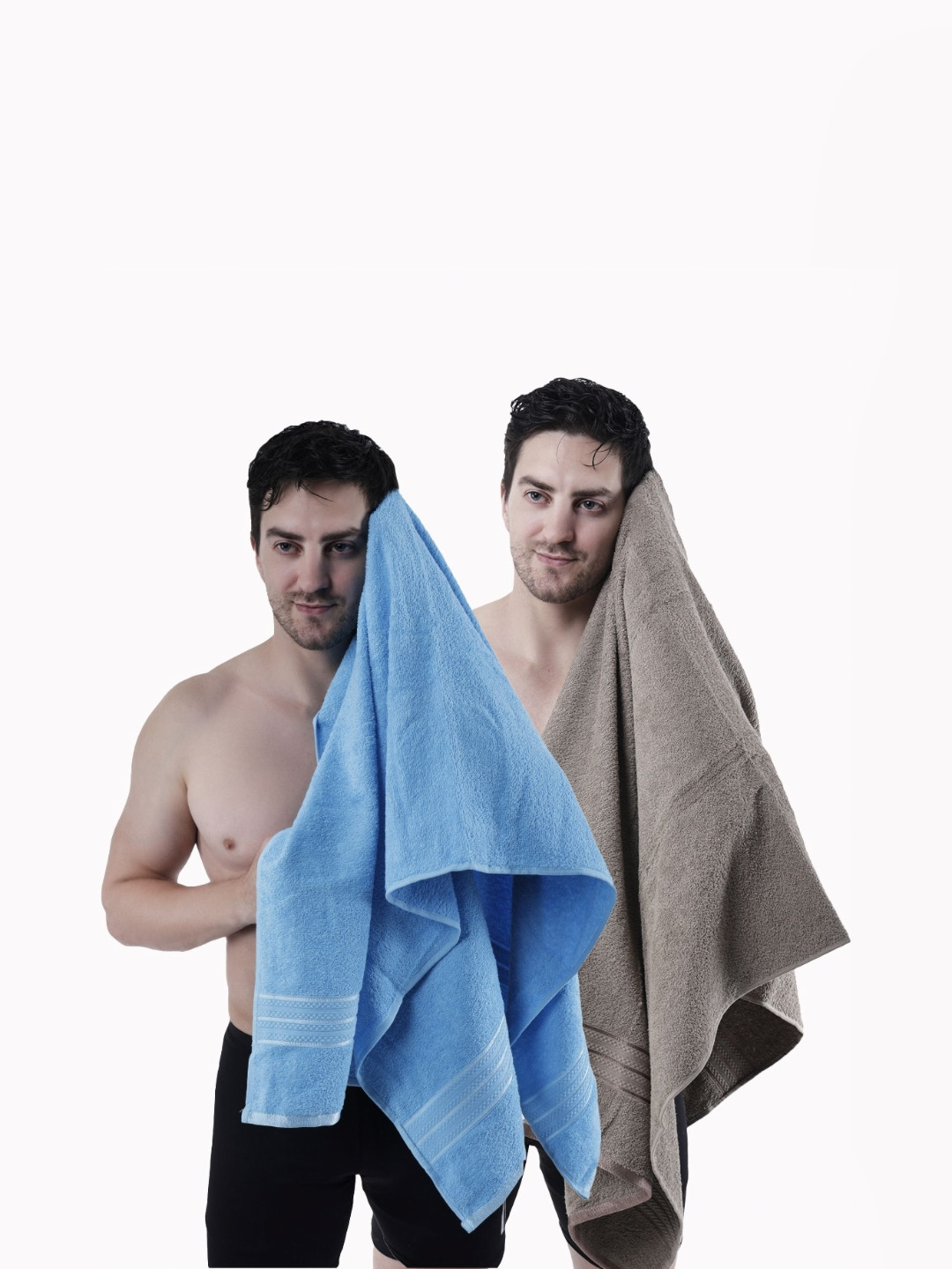 

Dollar Blue & Brown 2 Pieces Cotton 400 GSM Bath Towels