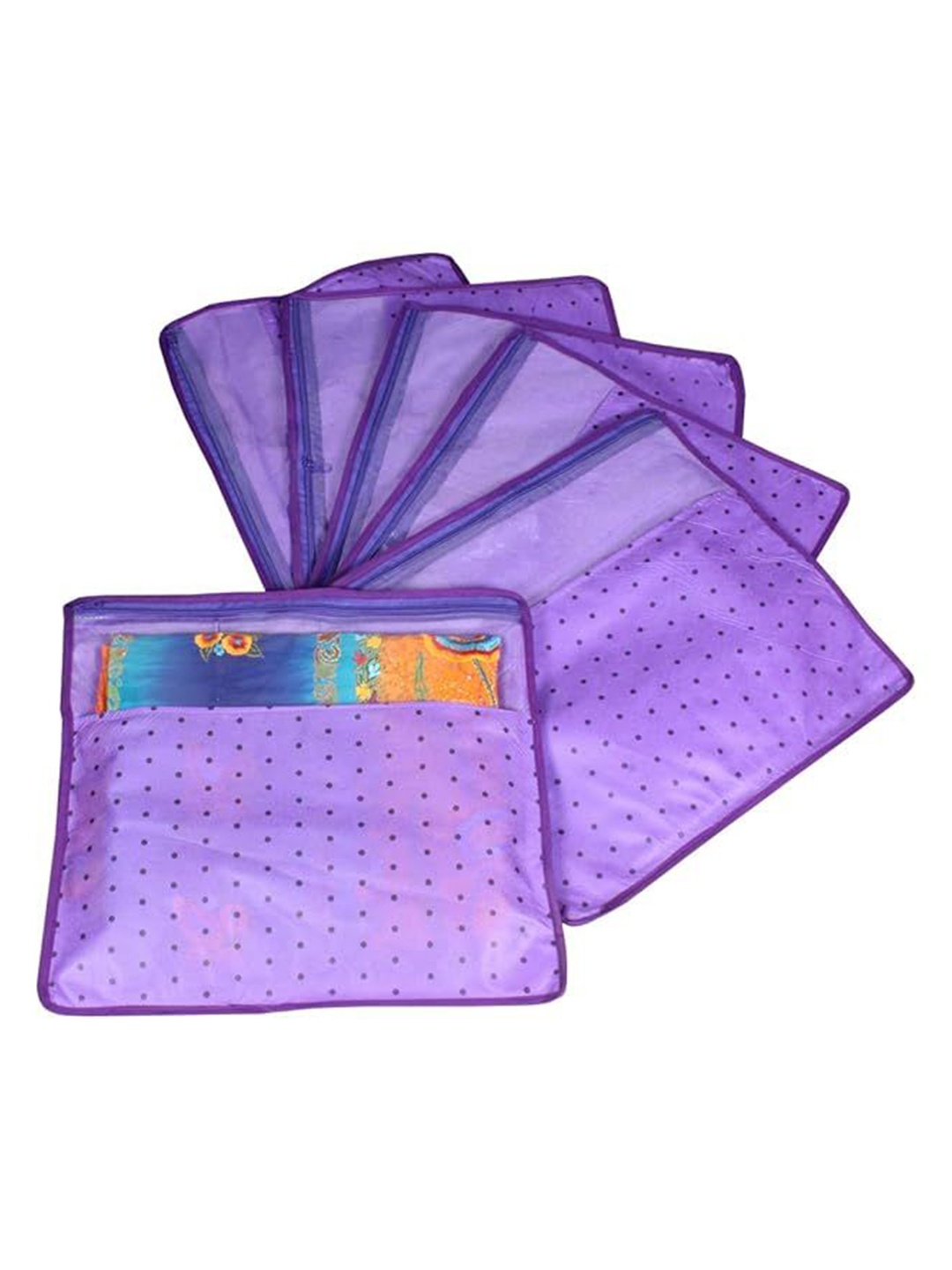 

prettykrafts Purple 6 Pieces Reusable Multi-Utility Organisers