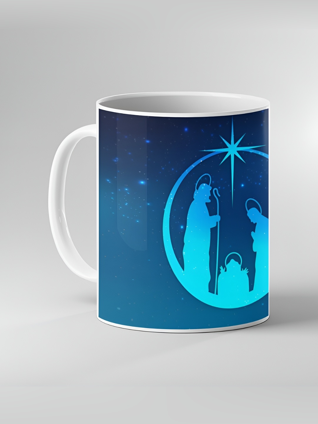 

Keviv Teal and Blue Text or Slogans Printed Ceramic Glossy Mugs 325ml