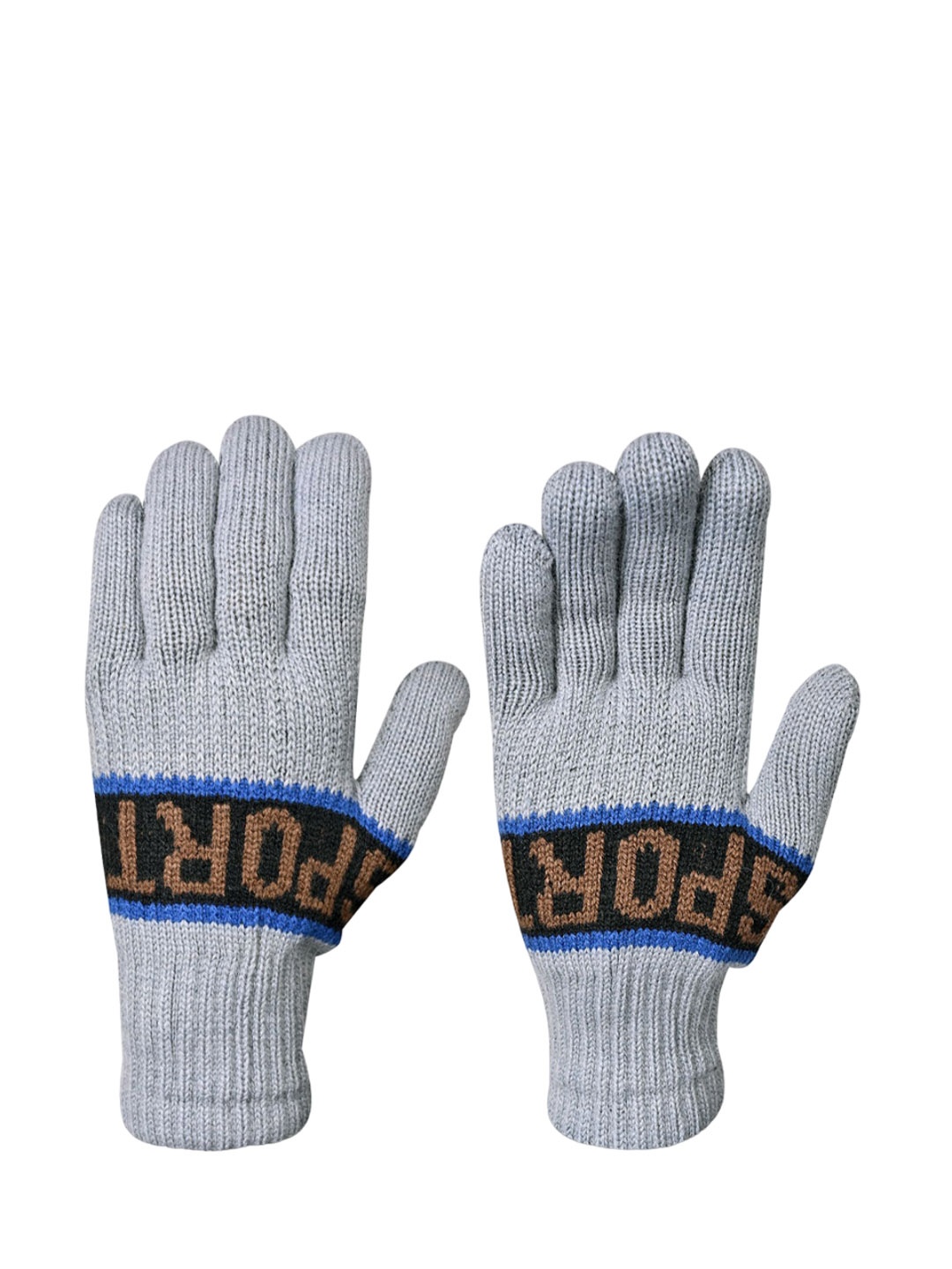 

LOOM LEGACY Men Patterned Winter Gloves, Grey