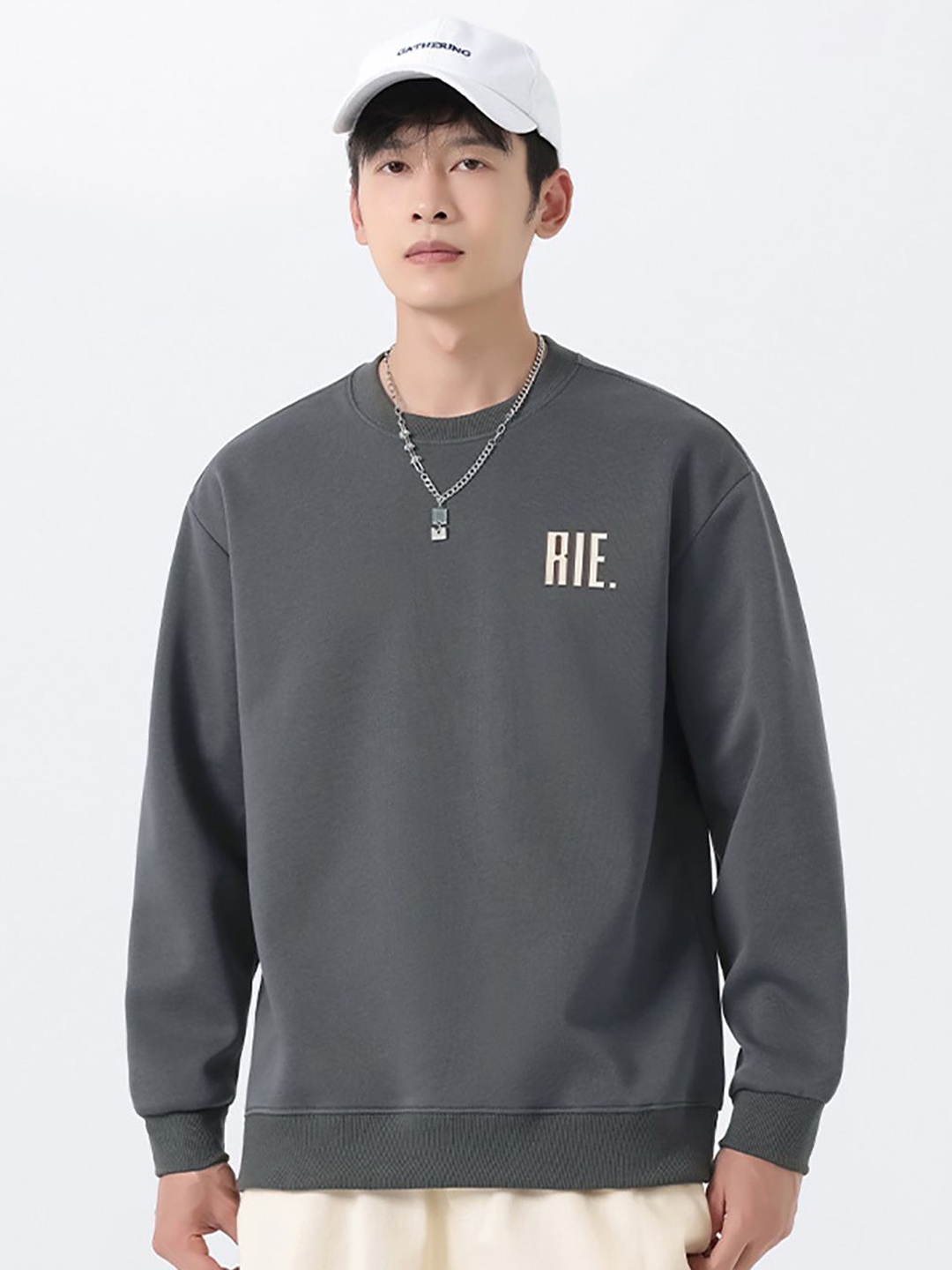 

StyleCast x Revolte Men Sweatshirt, Grey