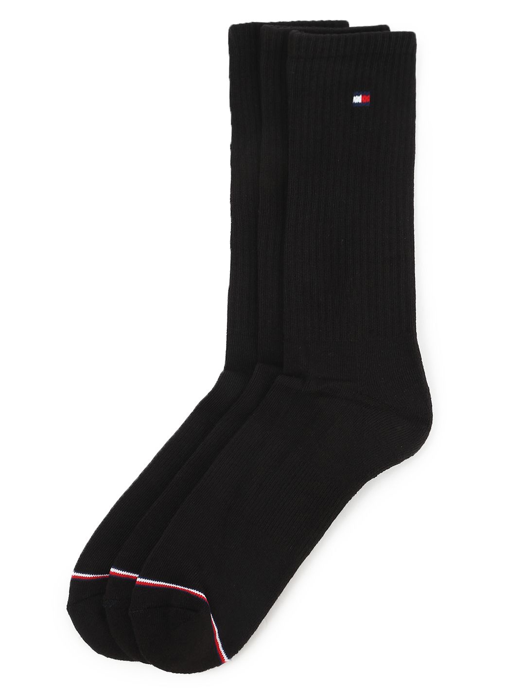 

Tommy Hilfiger Men Pack Of 3 Above-Ankle Length Socks, Black