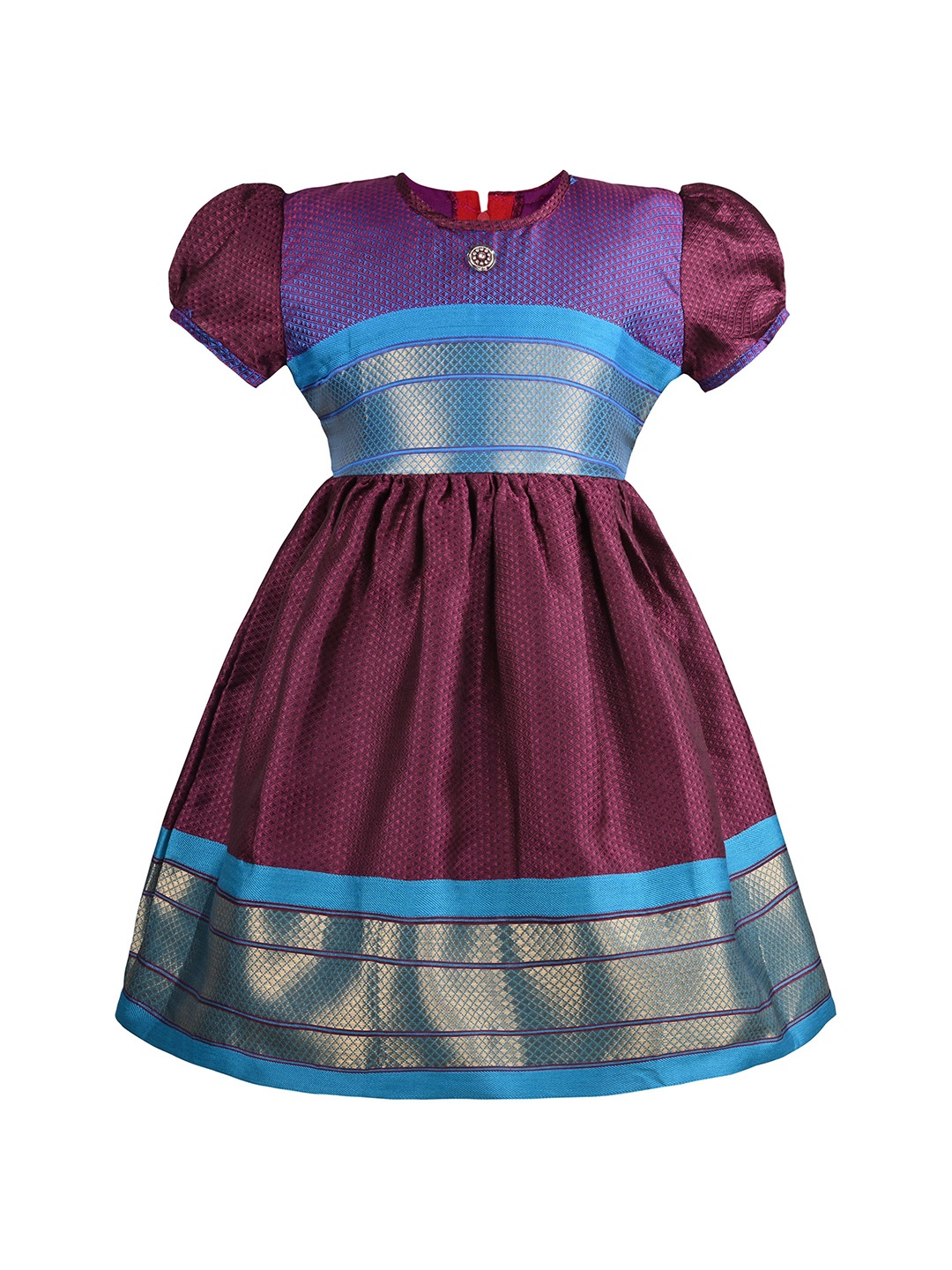

Wish Karo Satin A- Line Dress, Purple