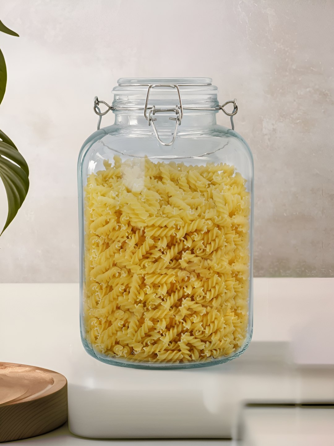 

UMAI Transparent Glass Core Container With Handle & Leakproof Rubber Gasket-4L