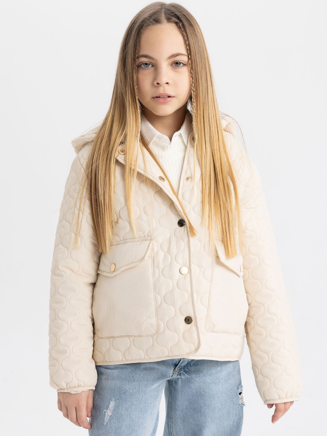 

DeFacto Girls Crop Tailored Jacket, Na