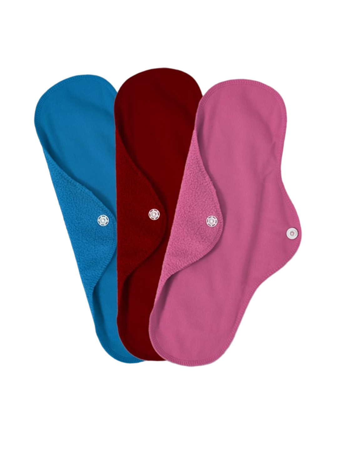 

CareDone 3Pcs Washable & Reusable Leakproof Sanitary Cloth Pads, Pink