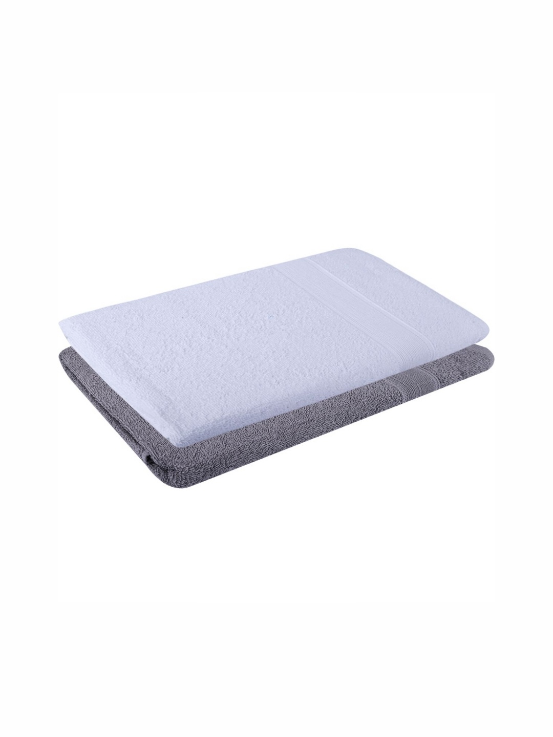 

Dollar White & Grey 2 Pieces Cotton 400 GSM Bath Towels