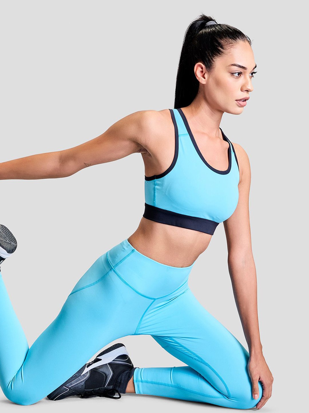 

BOLDFIT Full Coverage Sports Workout Bra, Blue