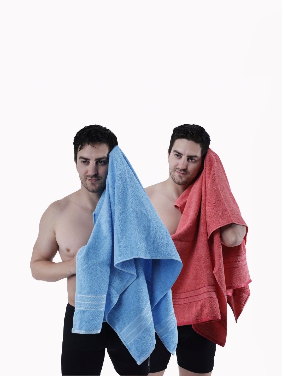 

Dollar Blue & Pink 2 Pieces Cotton 400 GSM Bath Towels