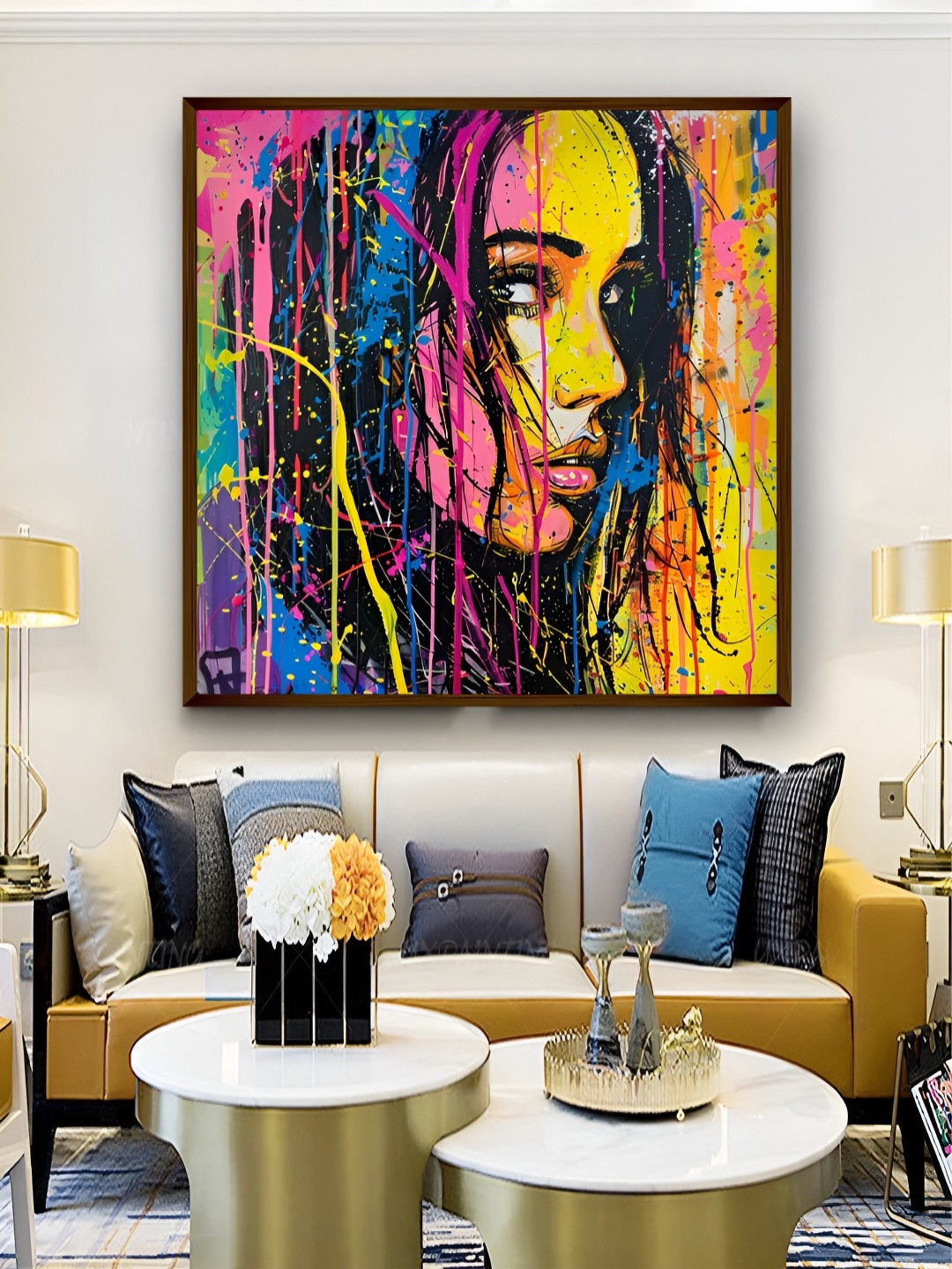 

Artsense Yellow & Pink Canvas Abstract Wall Paintings
