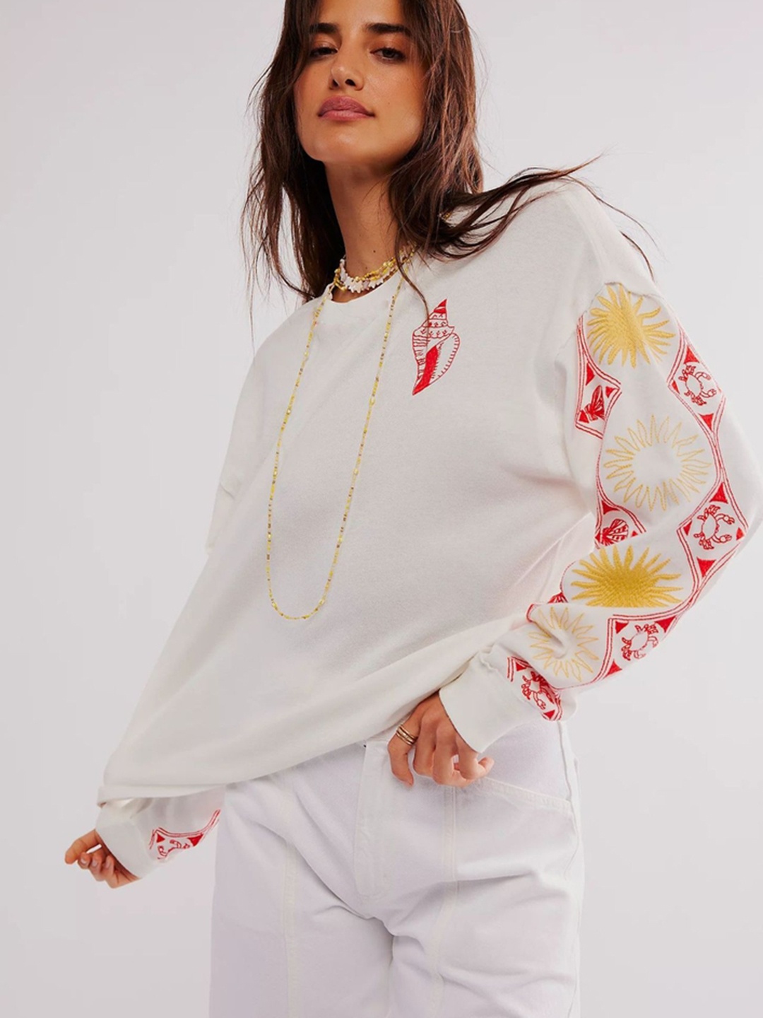 

LULU & SKY Women Graphic Printed T-shirt, White
