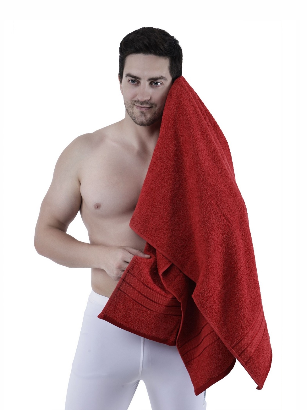 

Dollar Red Cotton 400 GSM Bath Towel