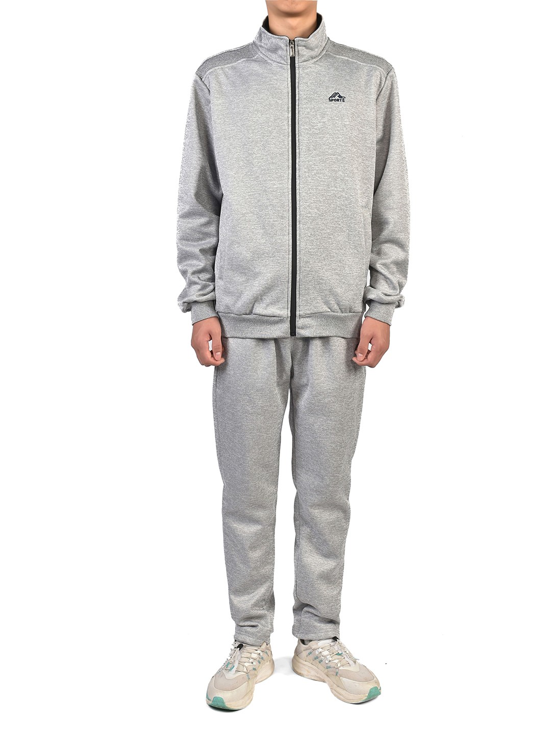 

StyleCast x Revolte High Neck Jacket With Track Pant, Grey