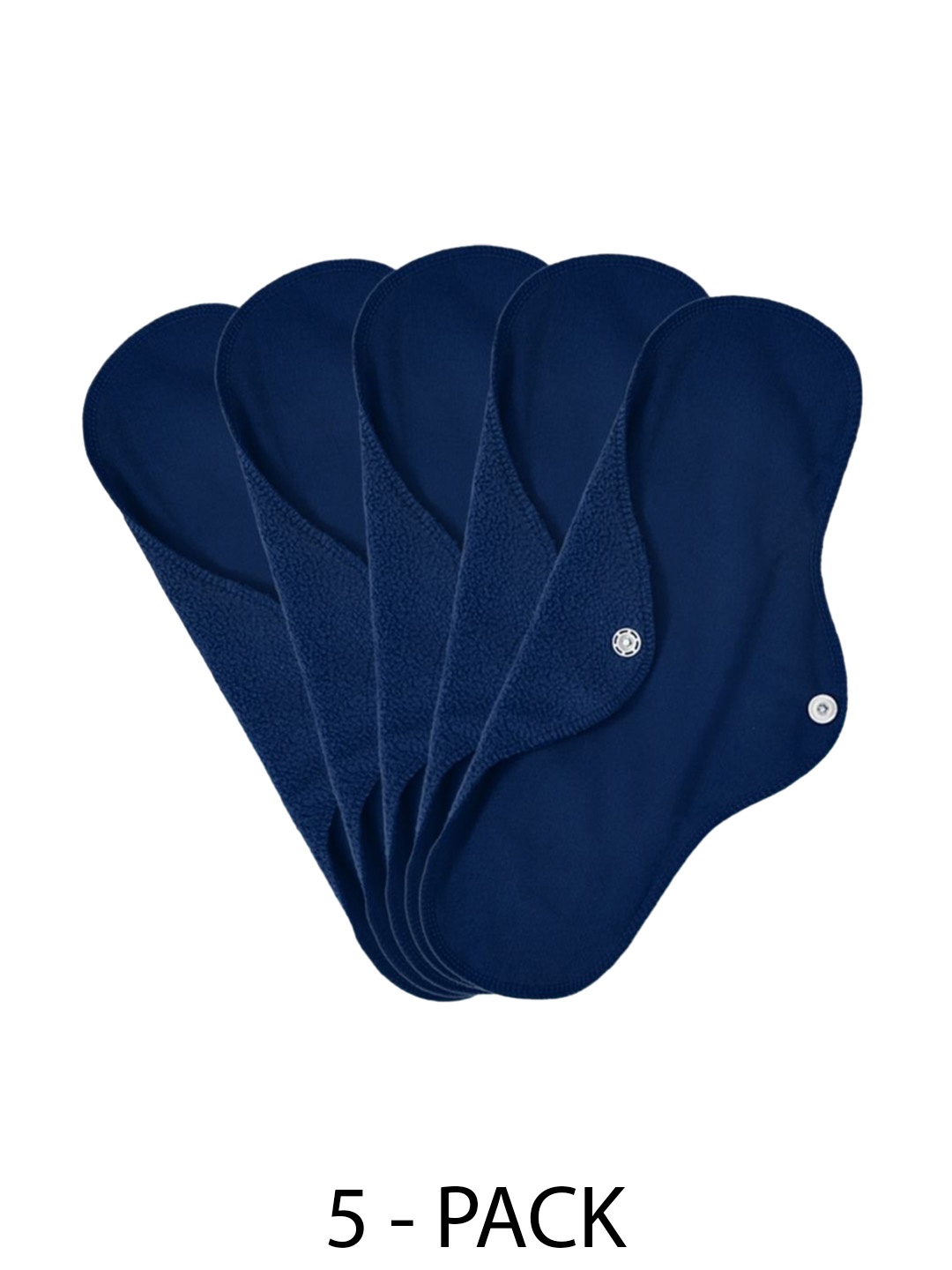 

CareDone 5Pcs Washable & Reusable Leakproof Sanitary Cloth Pads, Navy blue