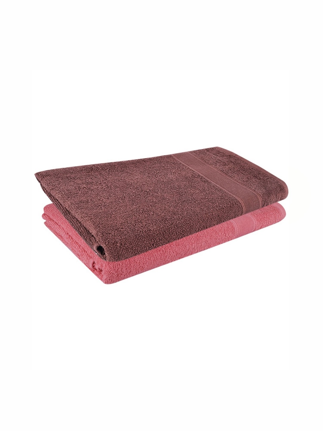 

Dollar Pink & Brown 2 Pieces Cotton 400 GSM Bath Towel