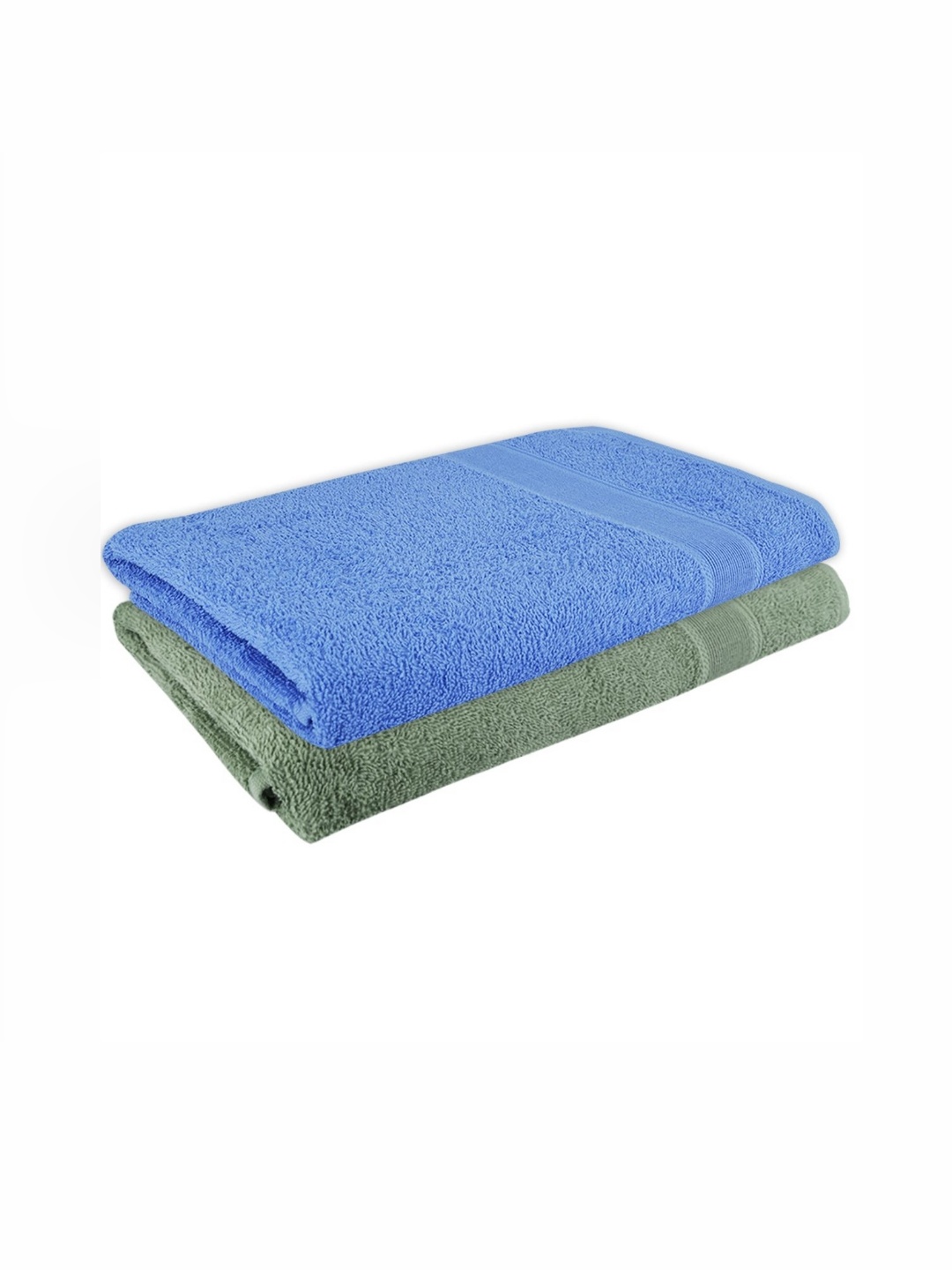 

Dollar Blue & Green 2 Pieces Cotton 400 GSM Bath Towel