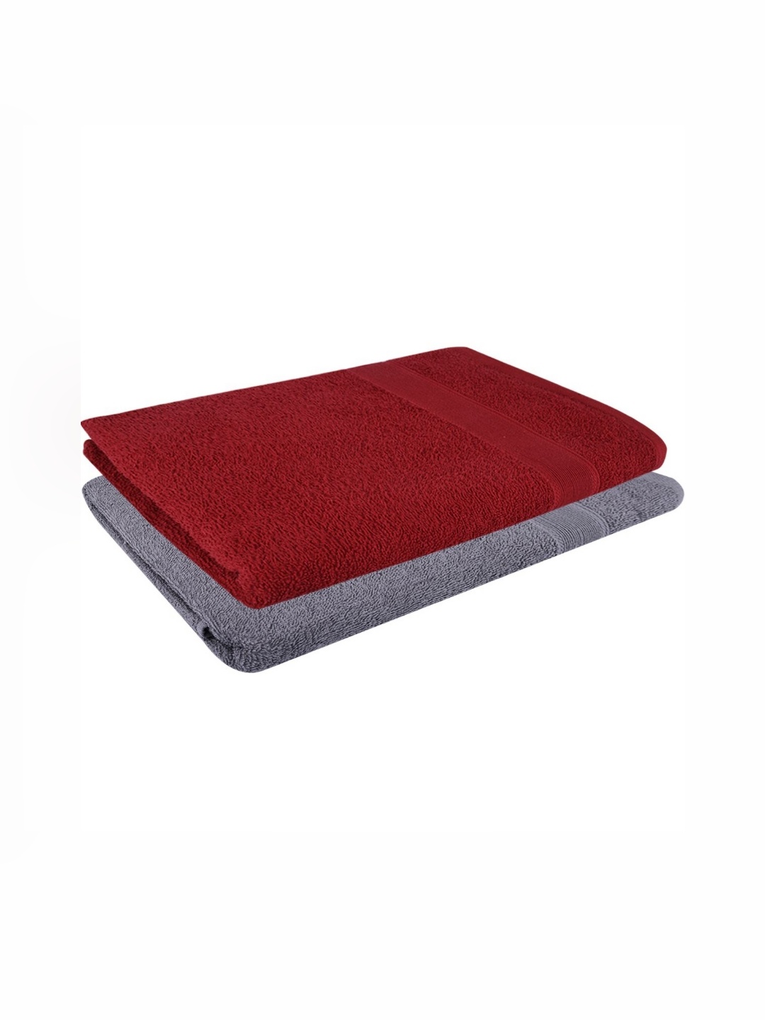 

Dollar Red& Grey 2 Pieces Cotton 400 GSM Bath Towels