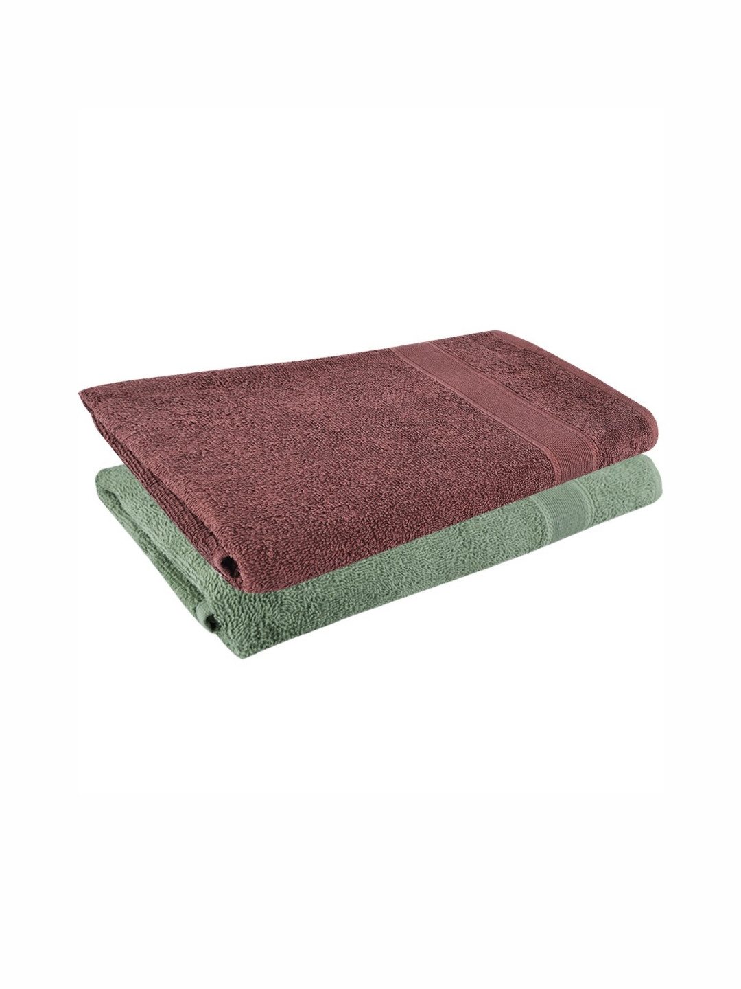 

Dollar Brown & Green 2 Pieces Cotton 400 GSM Bath Towels