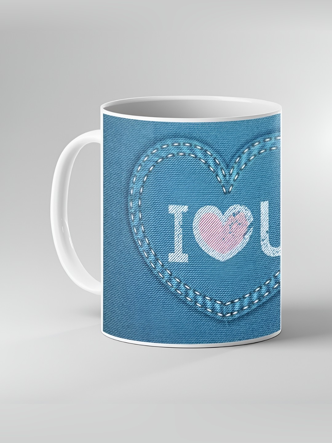 

Keviv White and Blue Text or Slogans Printed Ceramic Glossy Mugs 325ml