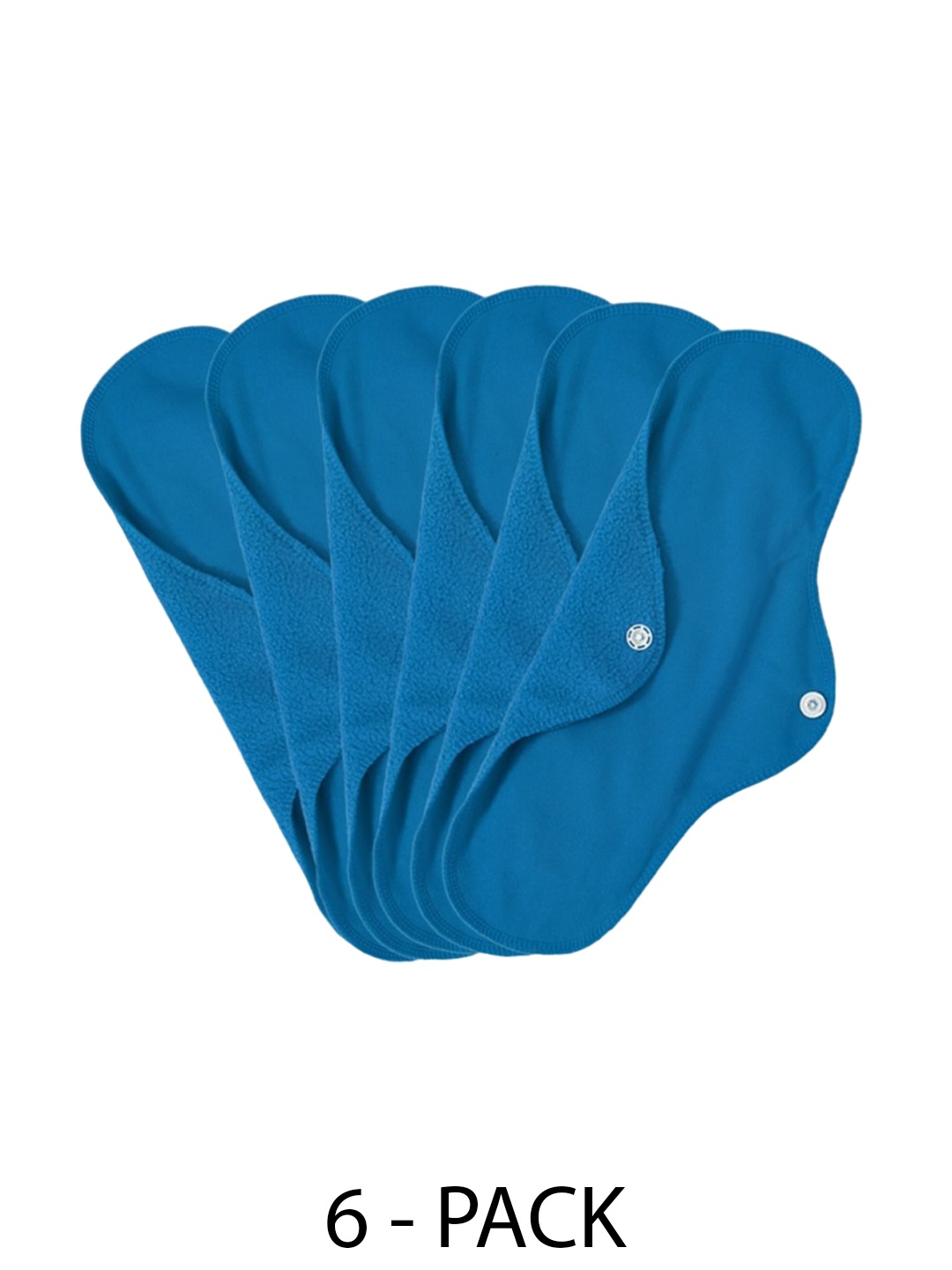 

CareDone 6Pcs Washable & Reusable Leakproof Sanitary Cloth Pads, Blue
