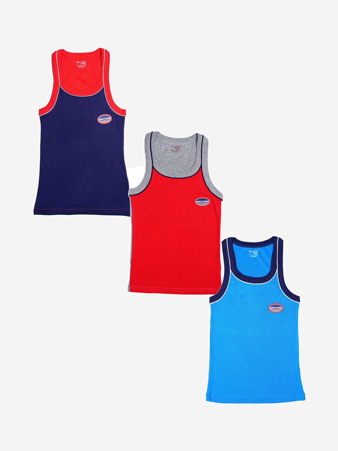 

Bodycare Boys Pack Of 3 Assorted Cotton Basic Vests KGA2001-PK001_P3